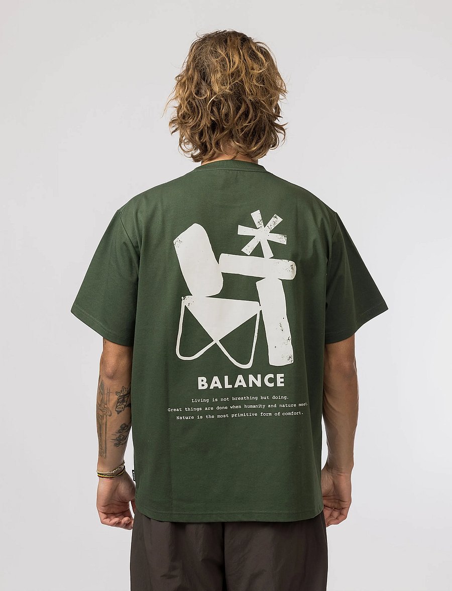 SNOW PEAK - Elemental Balance T-Shirt - t-shirts - dark green - 3