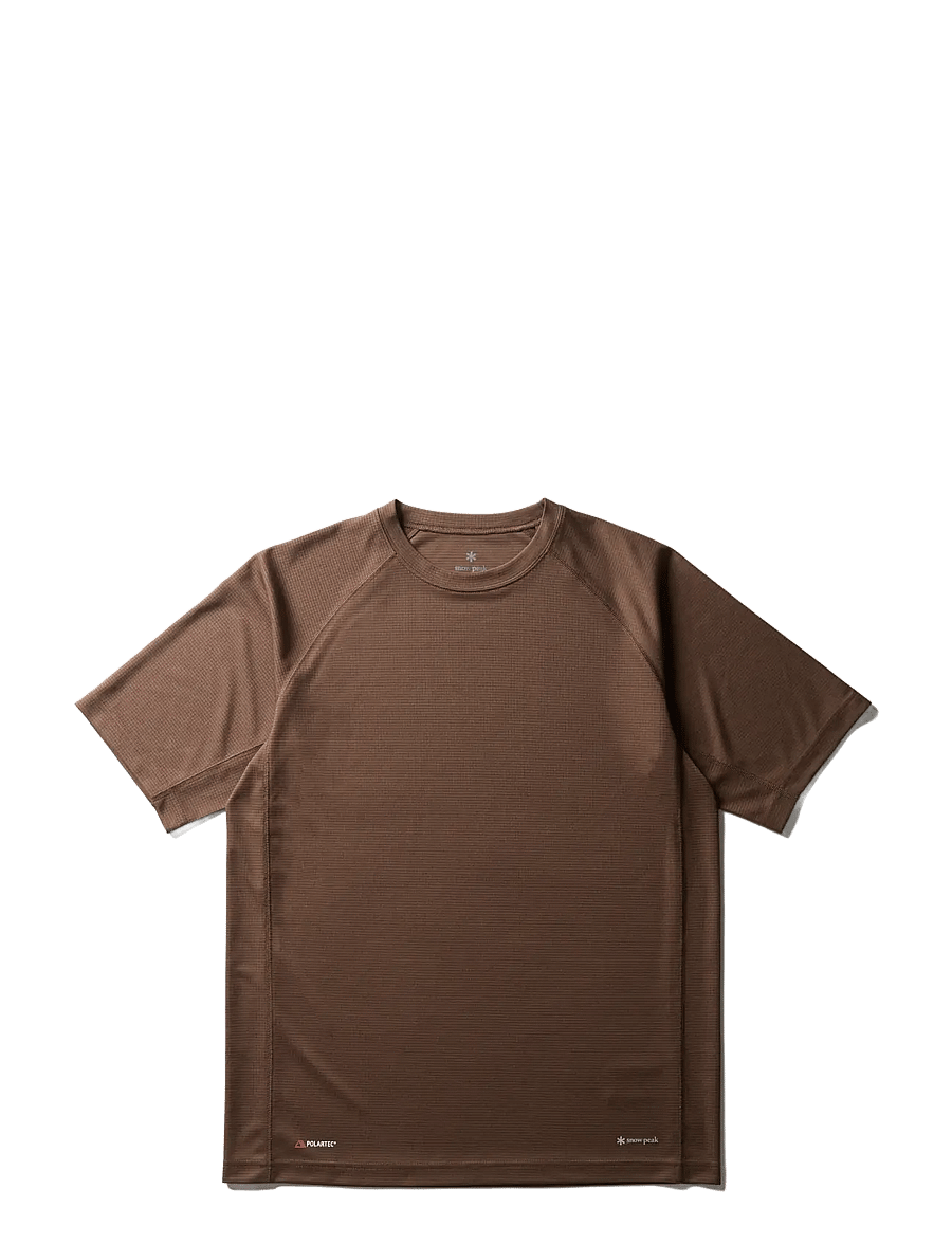 SNOW PEAK - Polartec Power Dry T-Shirt - t-shirts - brown - 1
