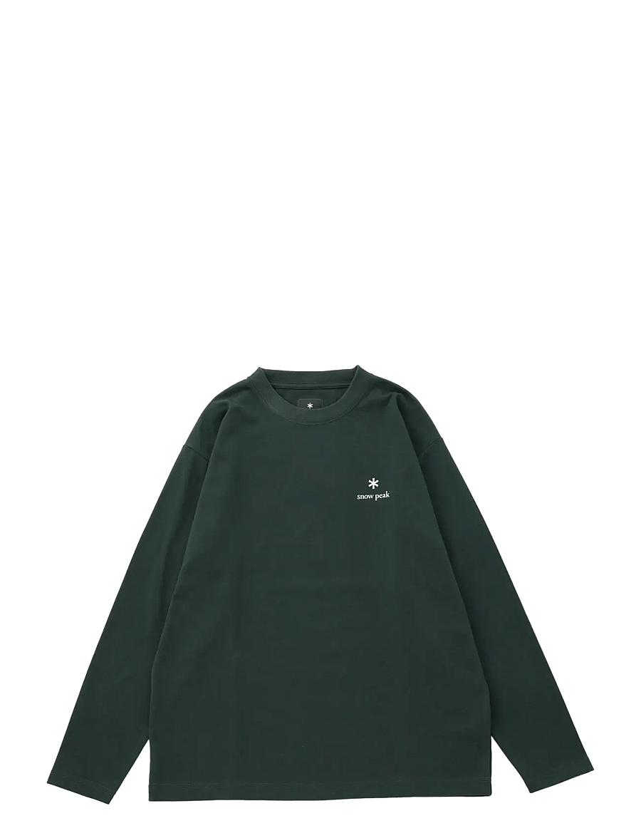 SNOW PEAK - NSD Logo L/S T-Shirt - toppe & t-shirts - dark green - 0