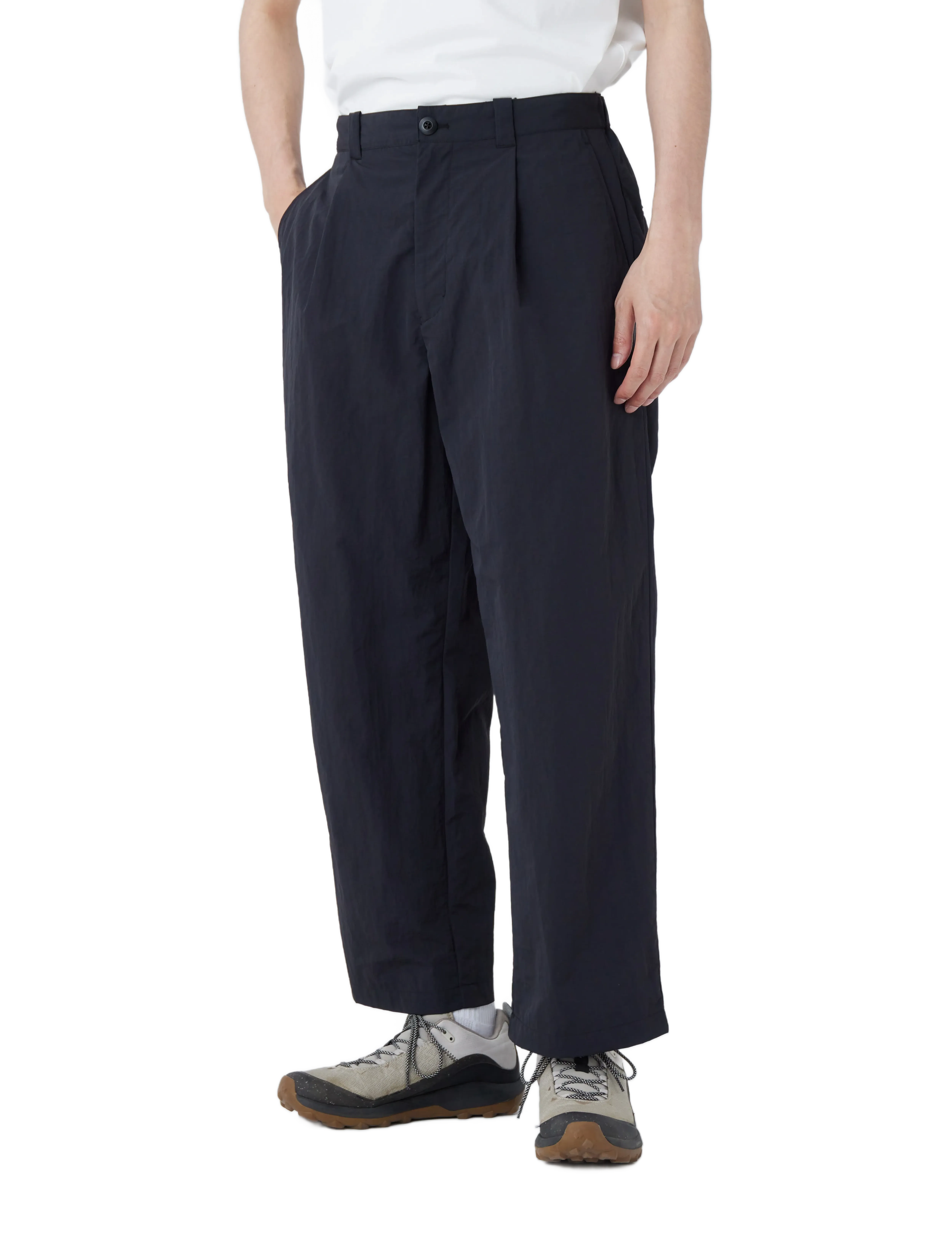 SNOW PEAK Nylon Washer Trousers, L, Sport Pants, Schwarz - Casual Männerswear