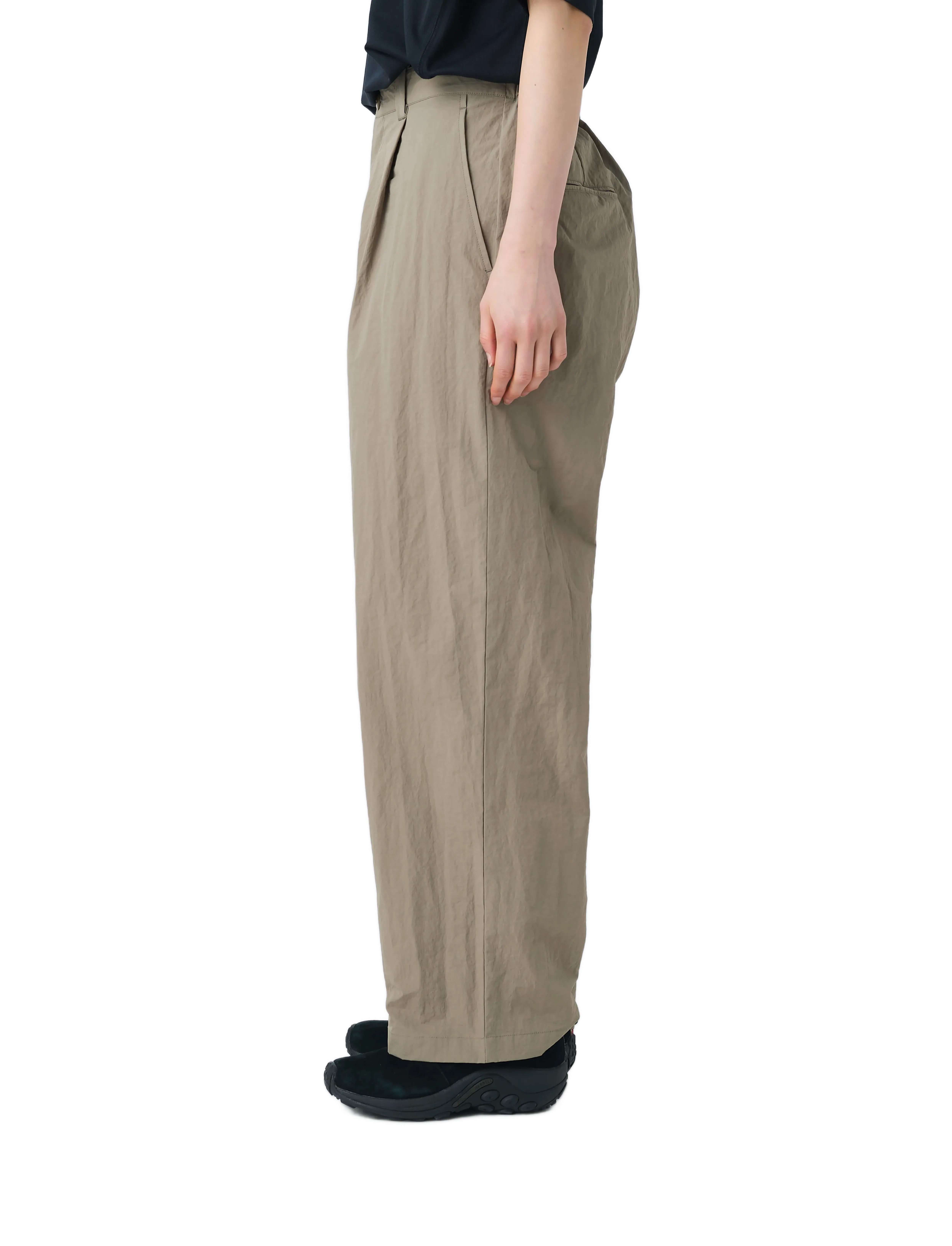 SNOW PEAK Nylon Washer Trousers, Mænd, Plisserede Afkortede Bukser, Beige, Str: S