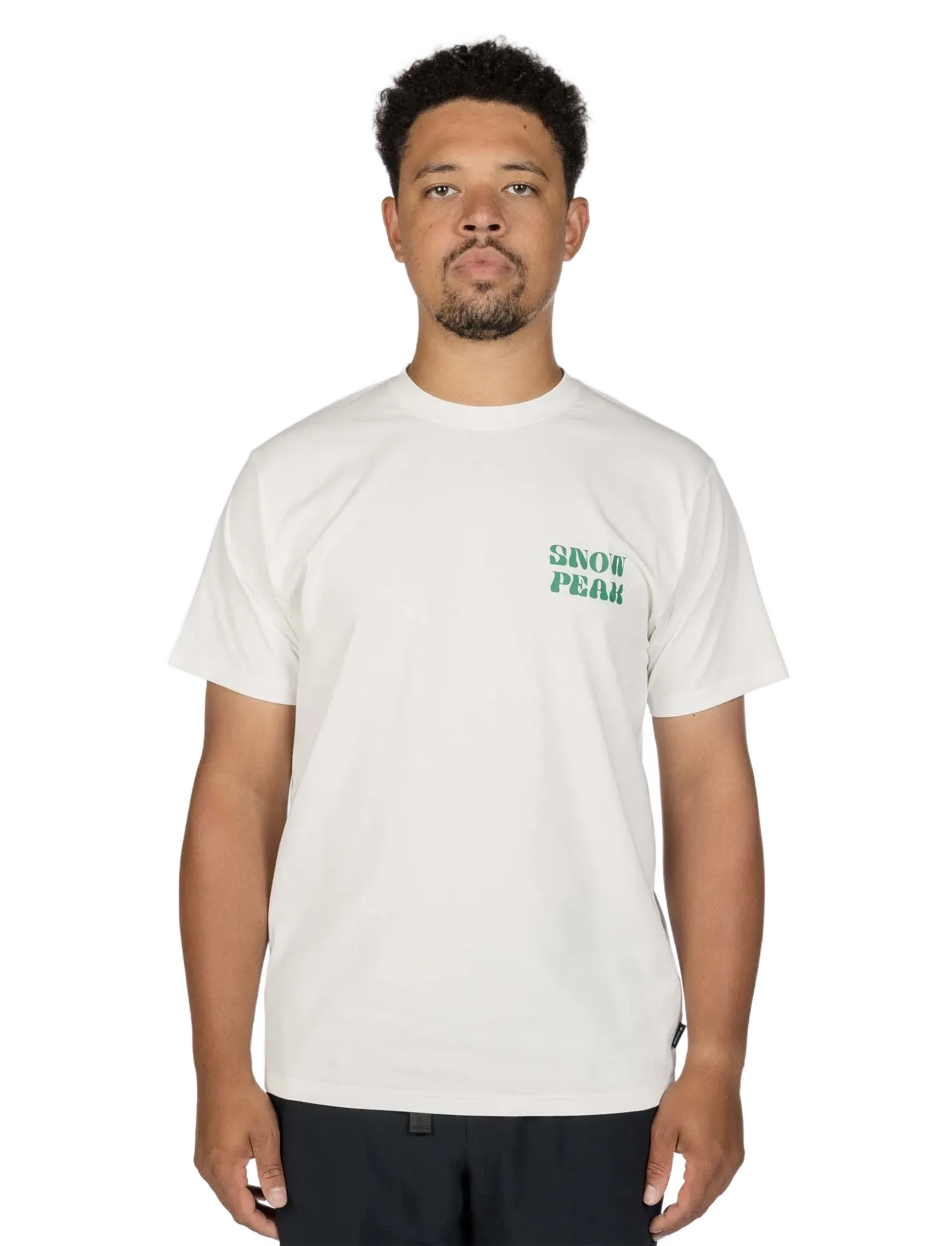 SNOW PEAK Camping Graphic T-Shirt, Mænd, Camping Grafisk T-shirt, Hvid, Str: M