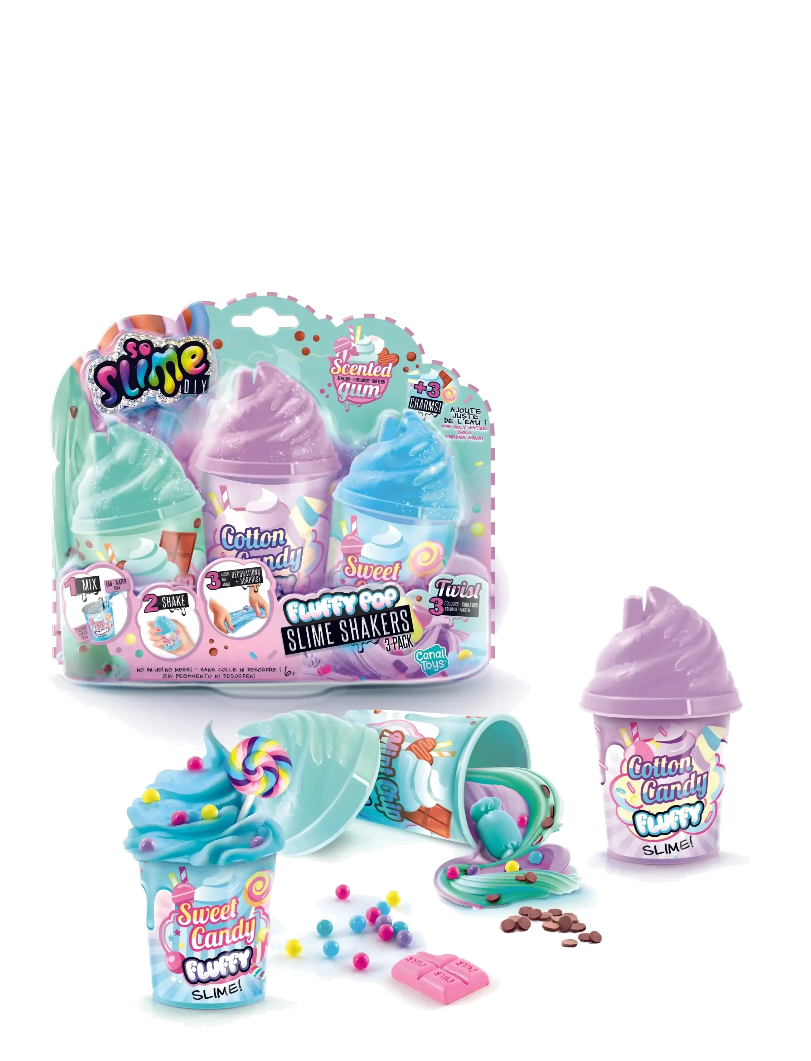 So Slime So Slime Slime Shaker Fluffy 3-Pack, One Size, Multi/patterned, Håndværk > Slime, Børn