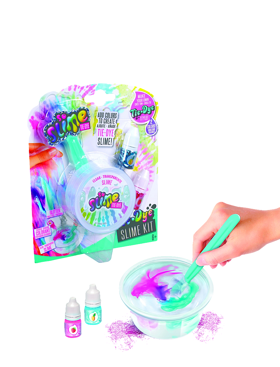 So Slime - Tie Dye Blister Pack, 3 asst - slime - multi coloured - 0