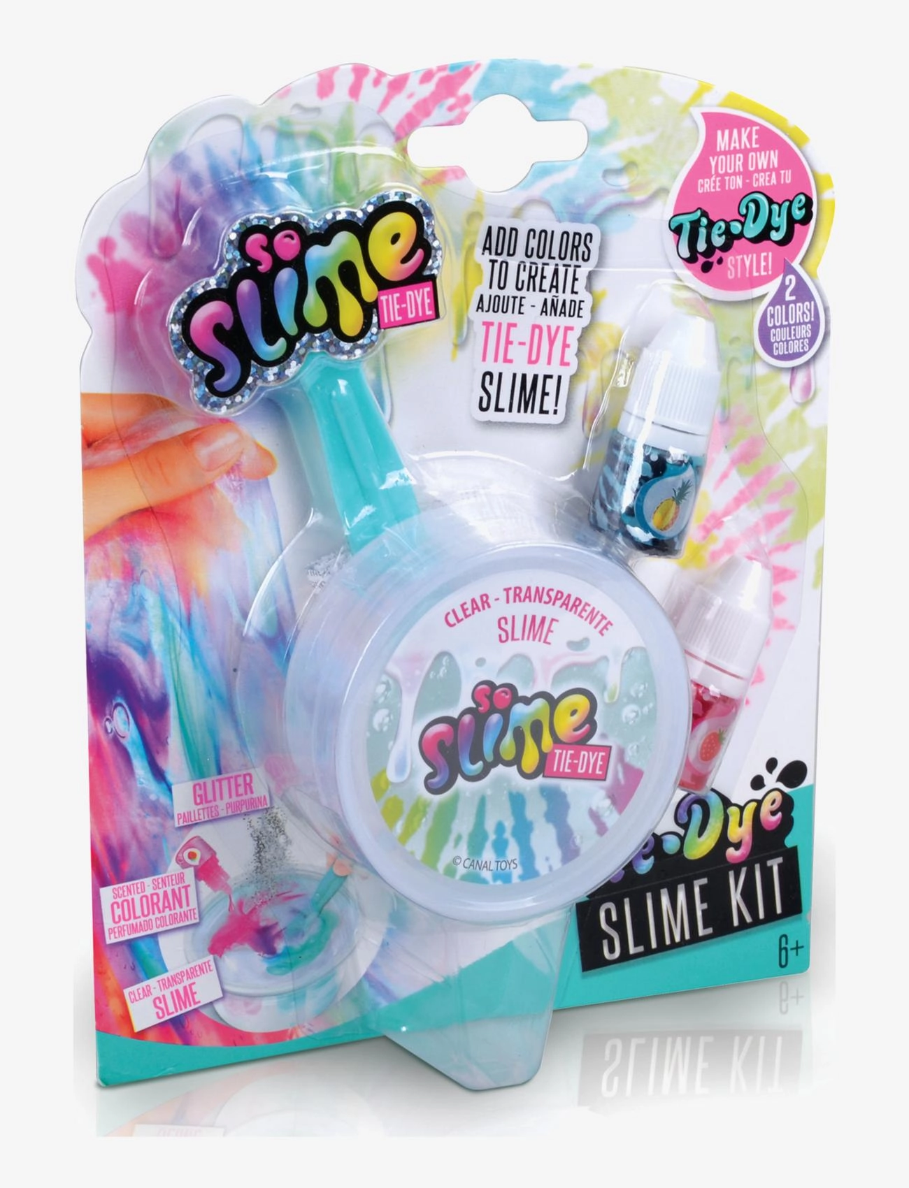 So Slime - Tie Dye Blister Pack, 3 asst - slajm - multi coloured - 2