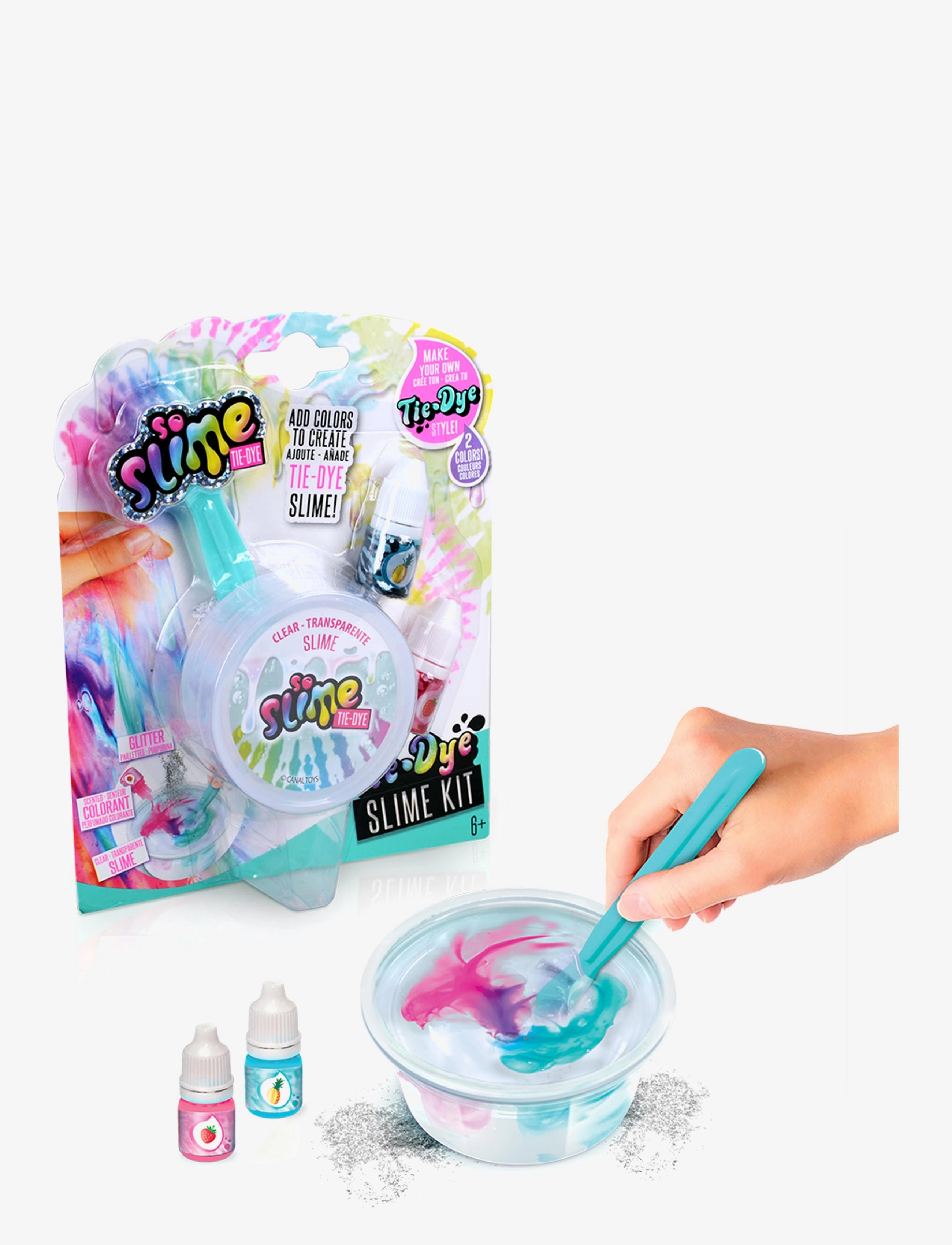 So Slime - Tie Dye Blister Pack, 3 asst - slajm - multi coloured - 5