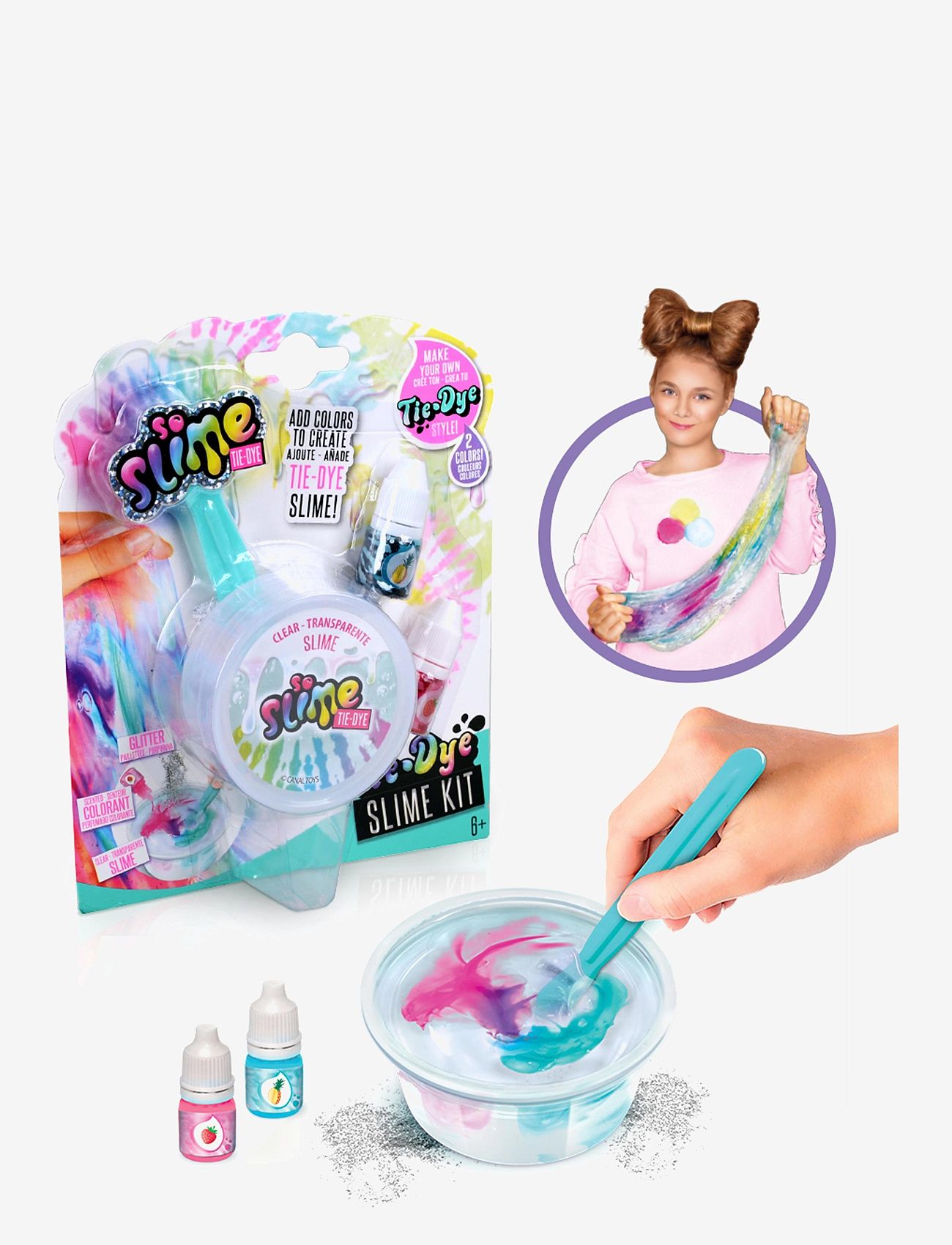 So Slime - Tie Dye Blister Pack, 3 asst - slim - multi coloured - 5