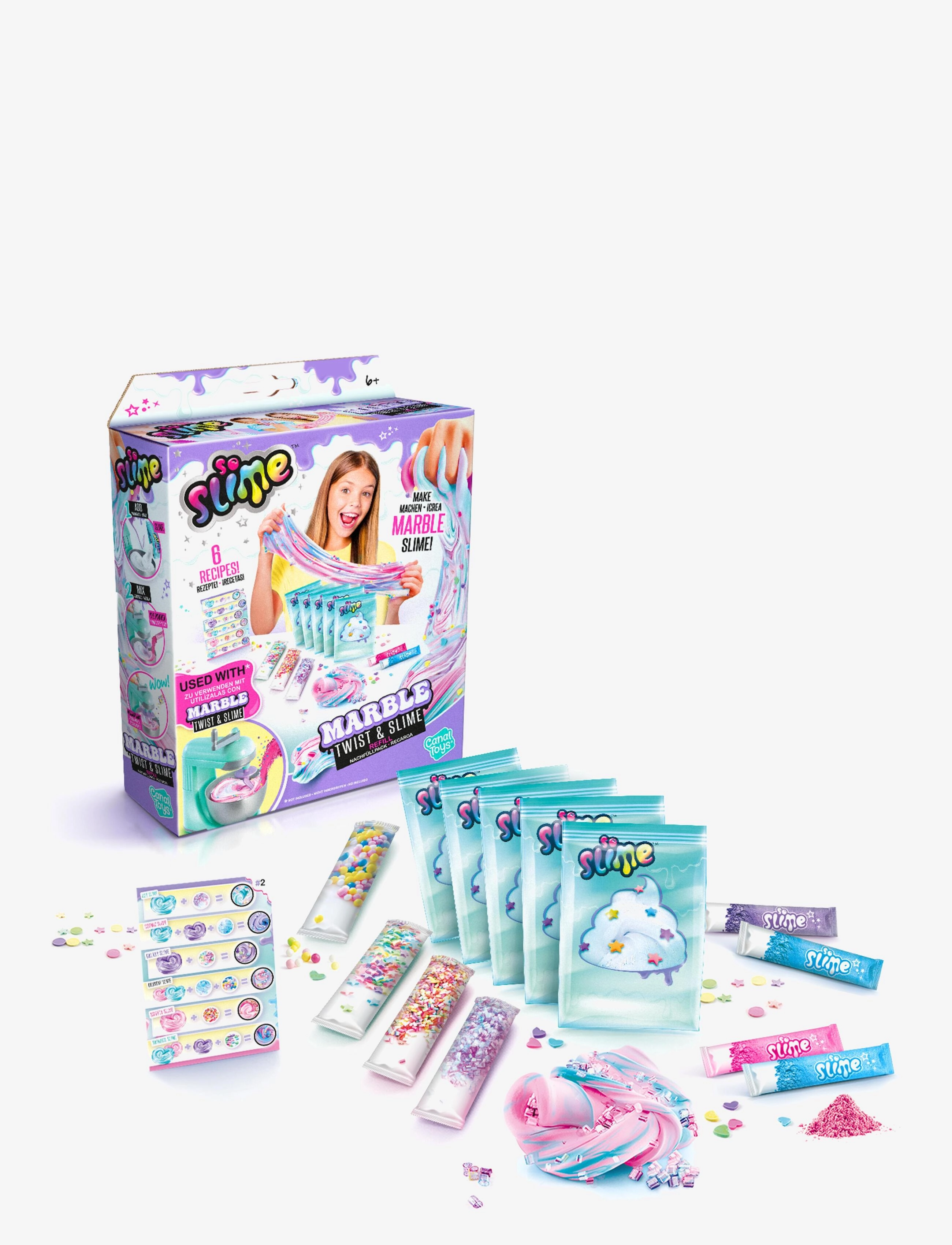 So Slime So Slime Marble Twist And Slime Refill, One Size, Multi/patterned, Håndværk > Slime, Børn