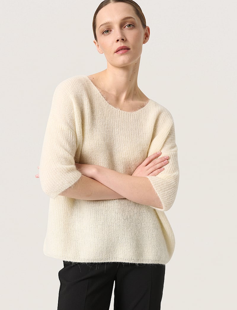 Soaked in Luxury - SLTuesday Jumper - stickade tröjor - whisper white - 0