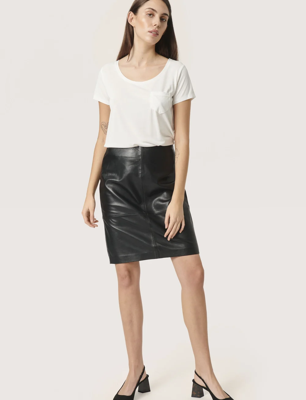 Soaked in Luxury - SLFolly Skirt - lederröcke - black - 3