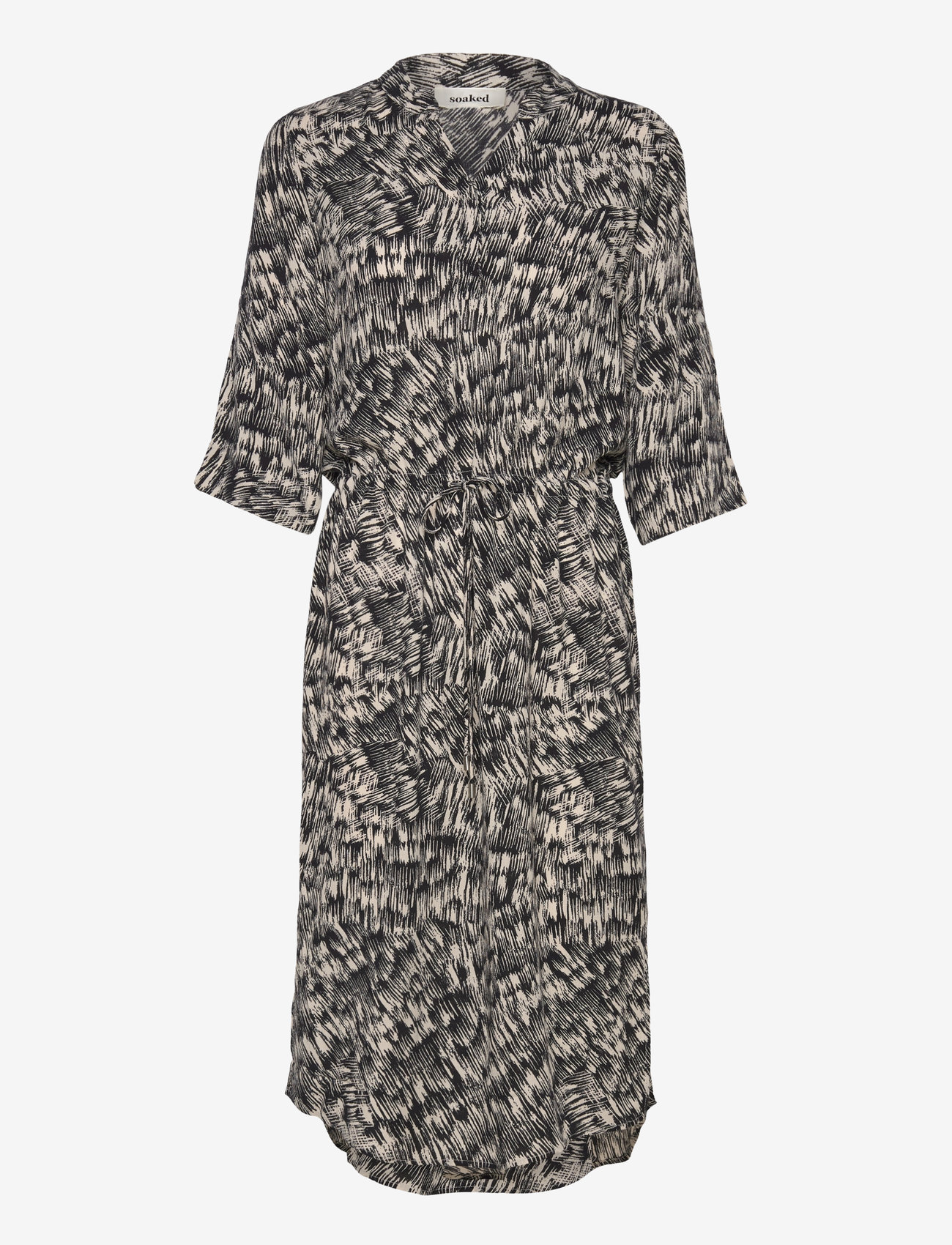 Soaked in Luxury - SLZaya Dress - kesämekot - black stroke print - 1