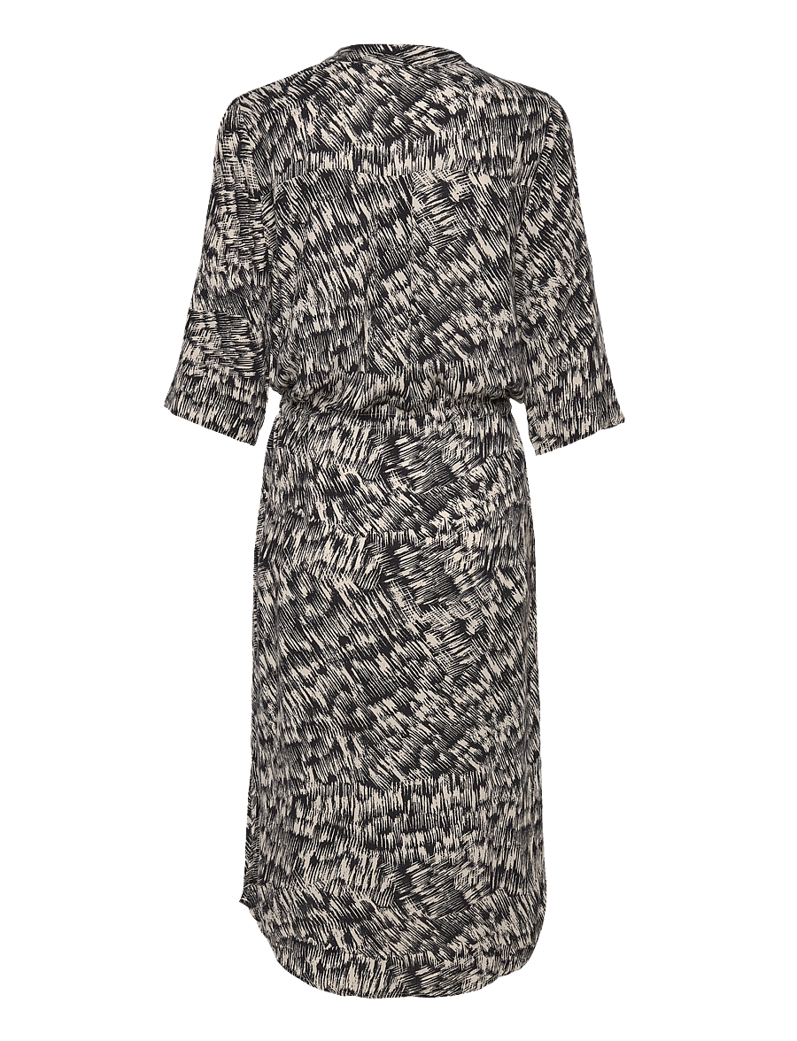 Soaked - SLZaya Dress - suvekleidid - black stroke print - 2