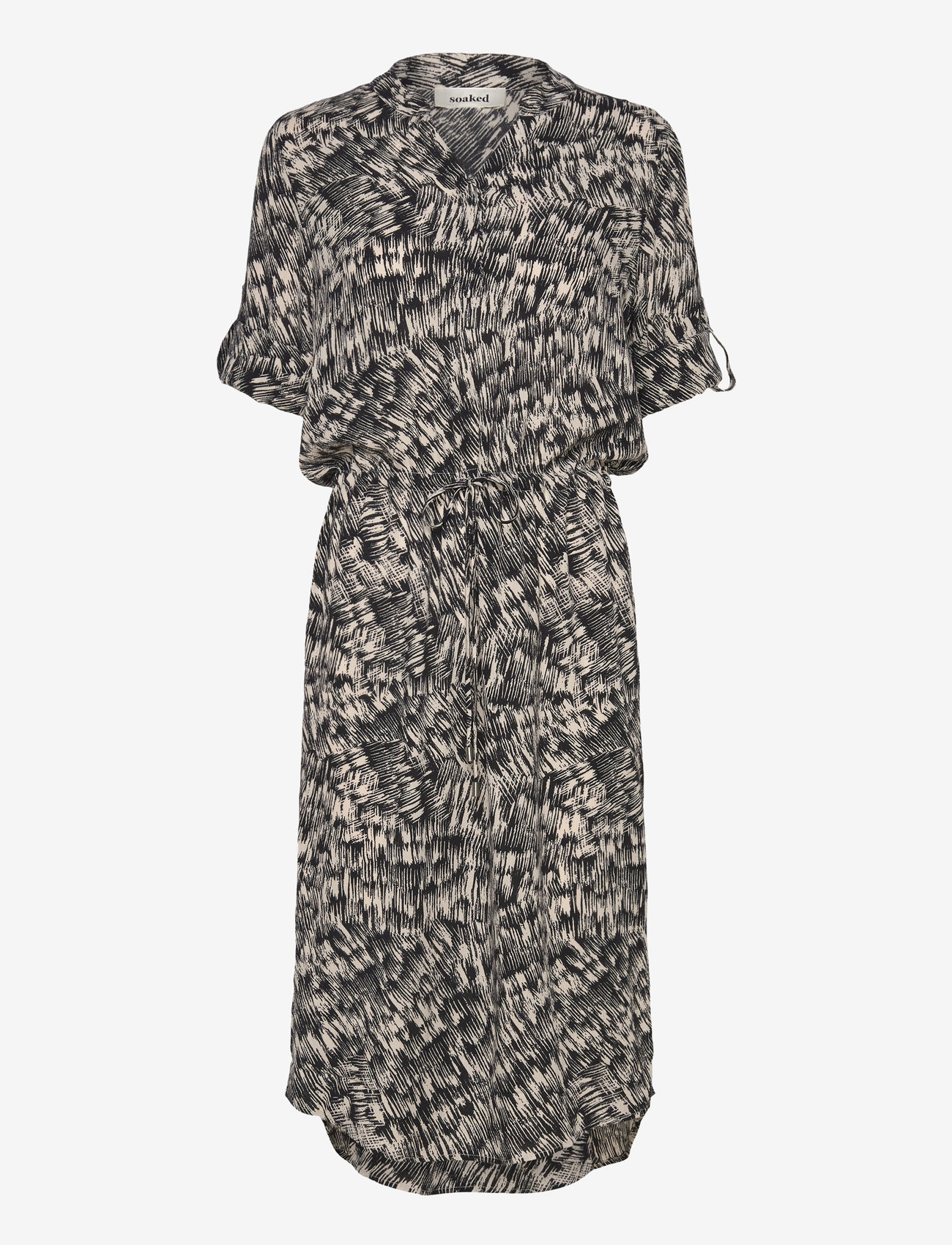 Soaked in Luxury - SLZaya Dress - kesämekot - black stroke print - 3