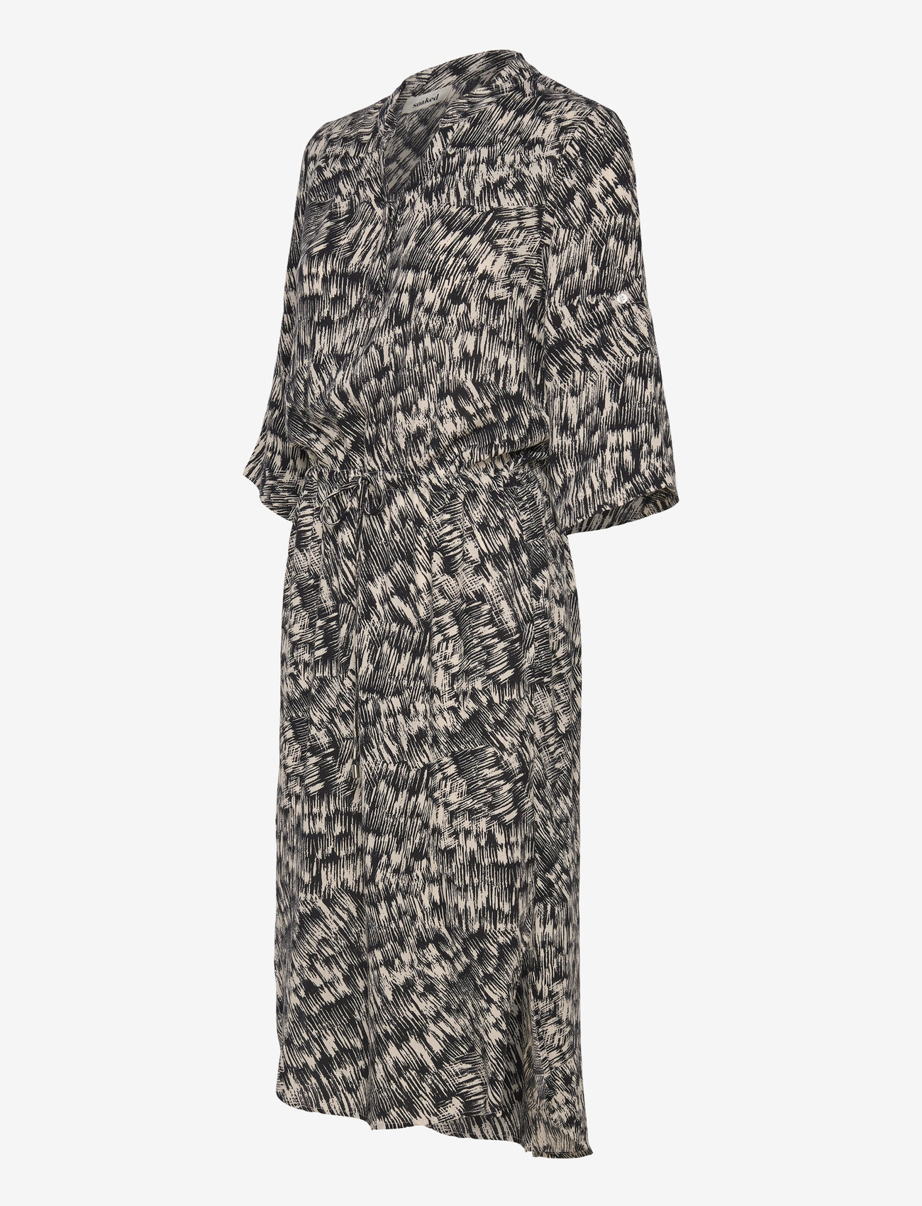 Soaked in Luxury - SLZaya Dress - kesämekot - black stroke print - 4