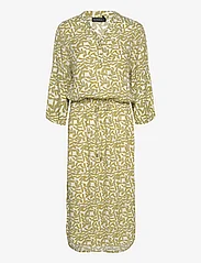 Soaked in Luxury - SLZaya Dress - shirt dresses - green moss leaf print - 0