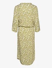 Soaked in Luxury - SLZaya Dress - skjortekjoler - green moss leaf print - 1