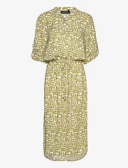 Soaked in Luxury - SLZaya Dress - sukienki koszulowe - green moss leaf print - 2