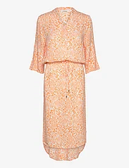Soaked in Luxury - SLZaya Dress - skjortklänningar - tangerine ditsy print - 0