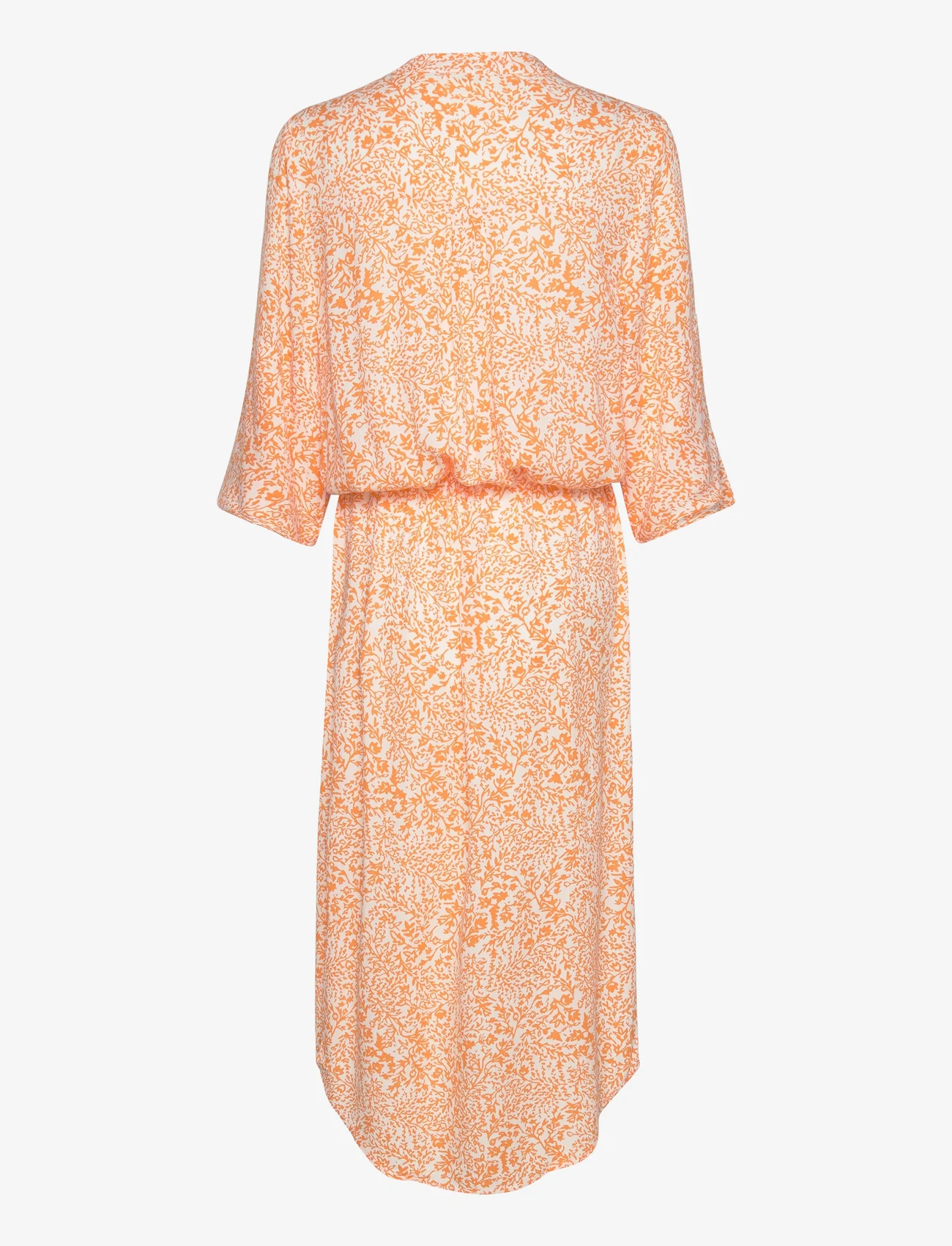 Soaked in Luxury - SLZaya Dress - shirt dresses - tangerine ditsy print - 1