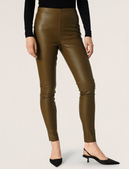 Soaked in Luxury - SLKaylee PU Leggings - party wear at outlet prices - beech - 2