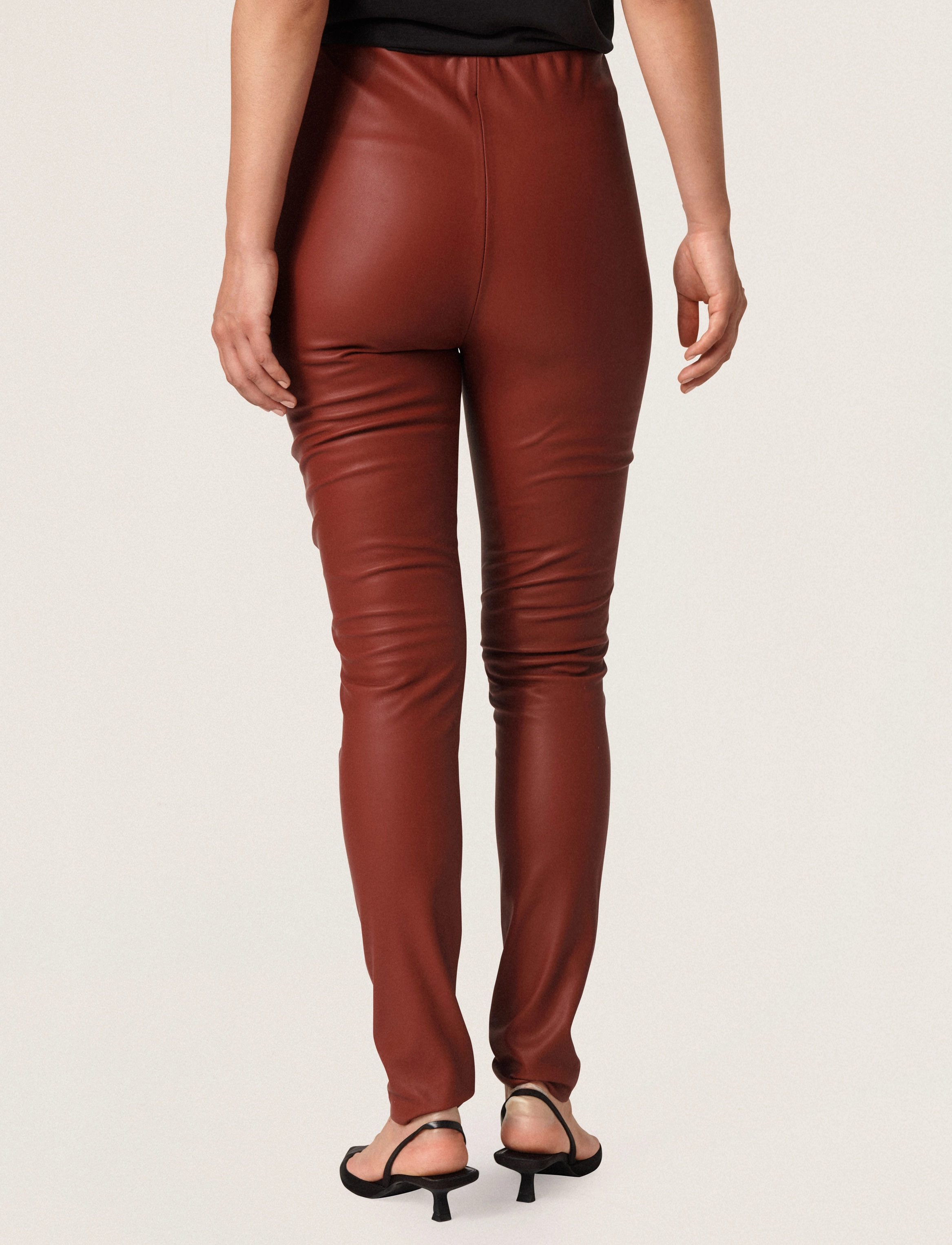 Soaked - SLKaylee PU Leggings - festtøj til outletpriser - rhubarb - 4