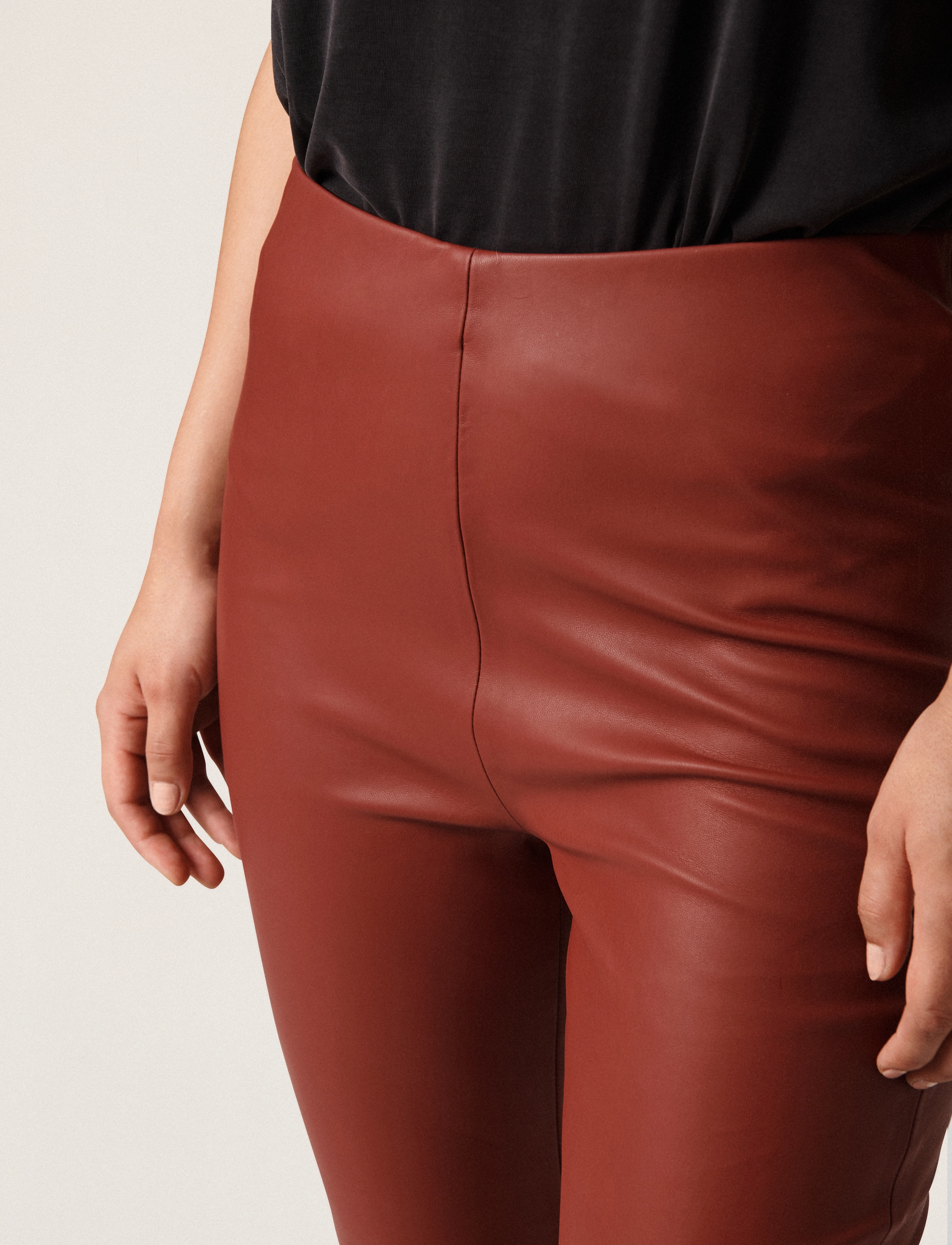 Soaked - SLKaylee PU Leggings - festtøj til outletpriser - rhubarb - 5