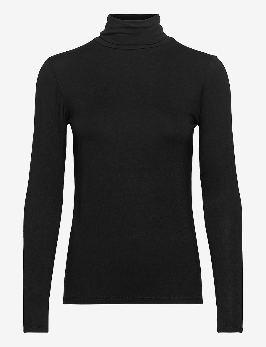 Soaked - SLHanadi Rollneck LS - langärmlige tops - black - 1