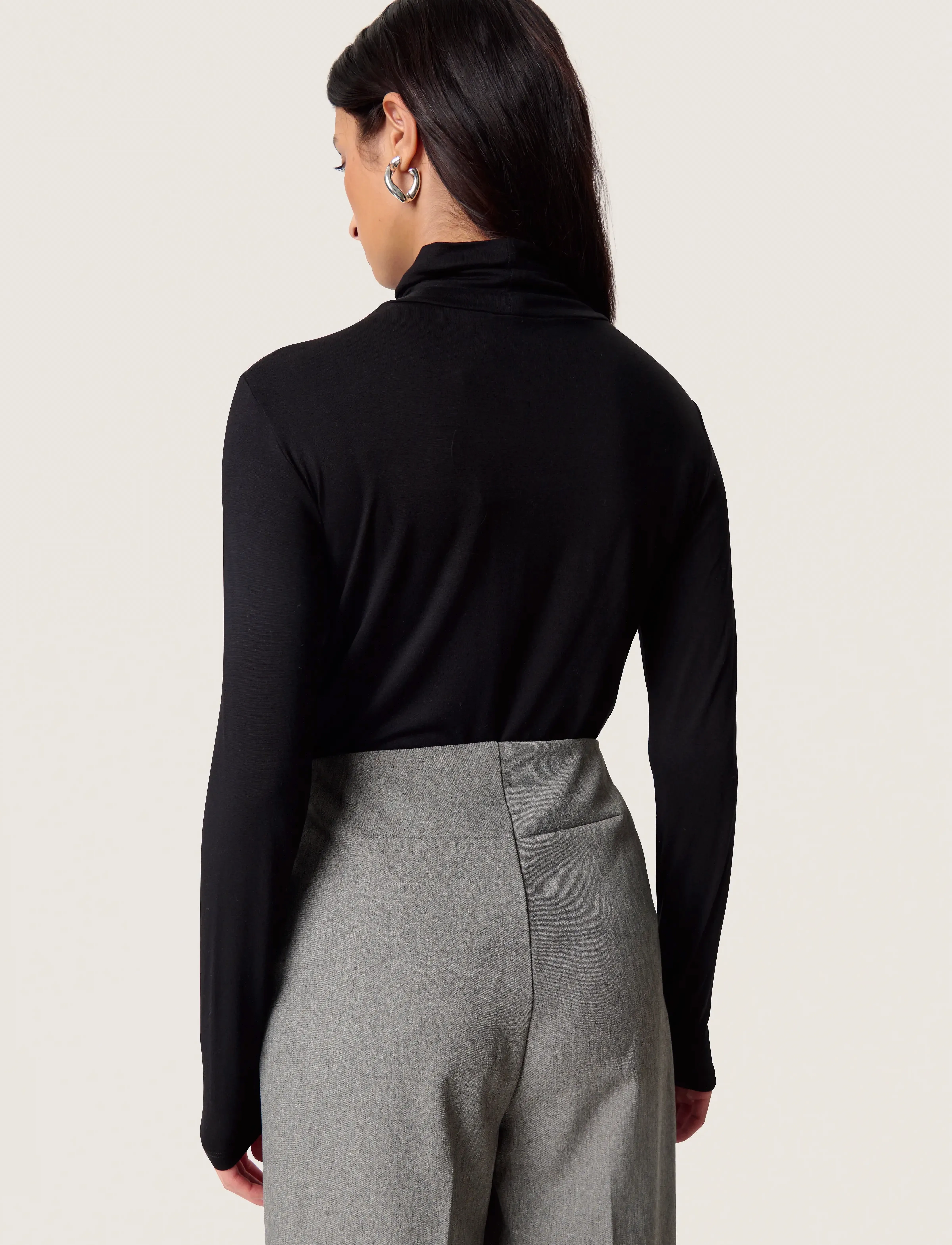 Soaked - SLHanadi Rollneck LS - long-sleeved tops - black - 4