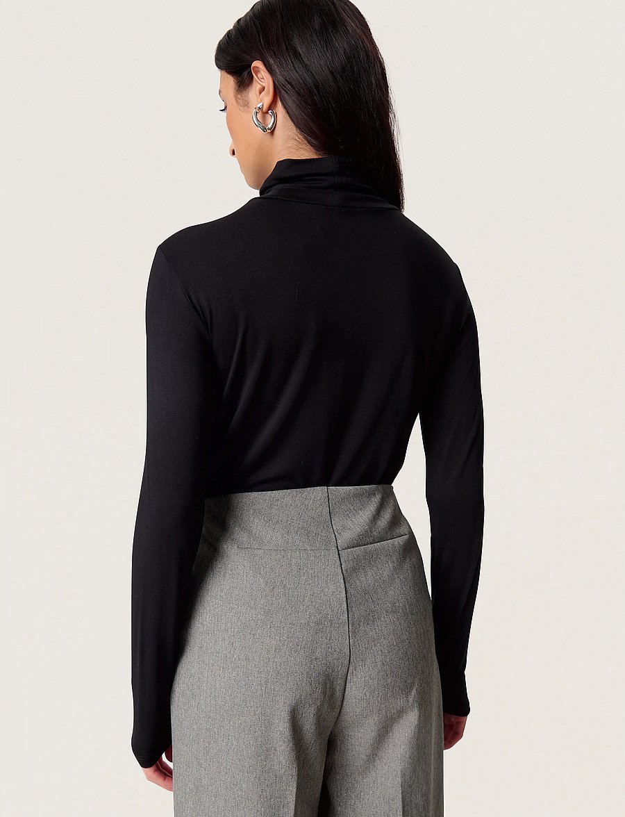 Soaked - SLHanadi Rollneck LS - langärmlige tops - black - 4