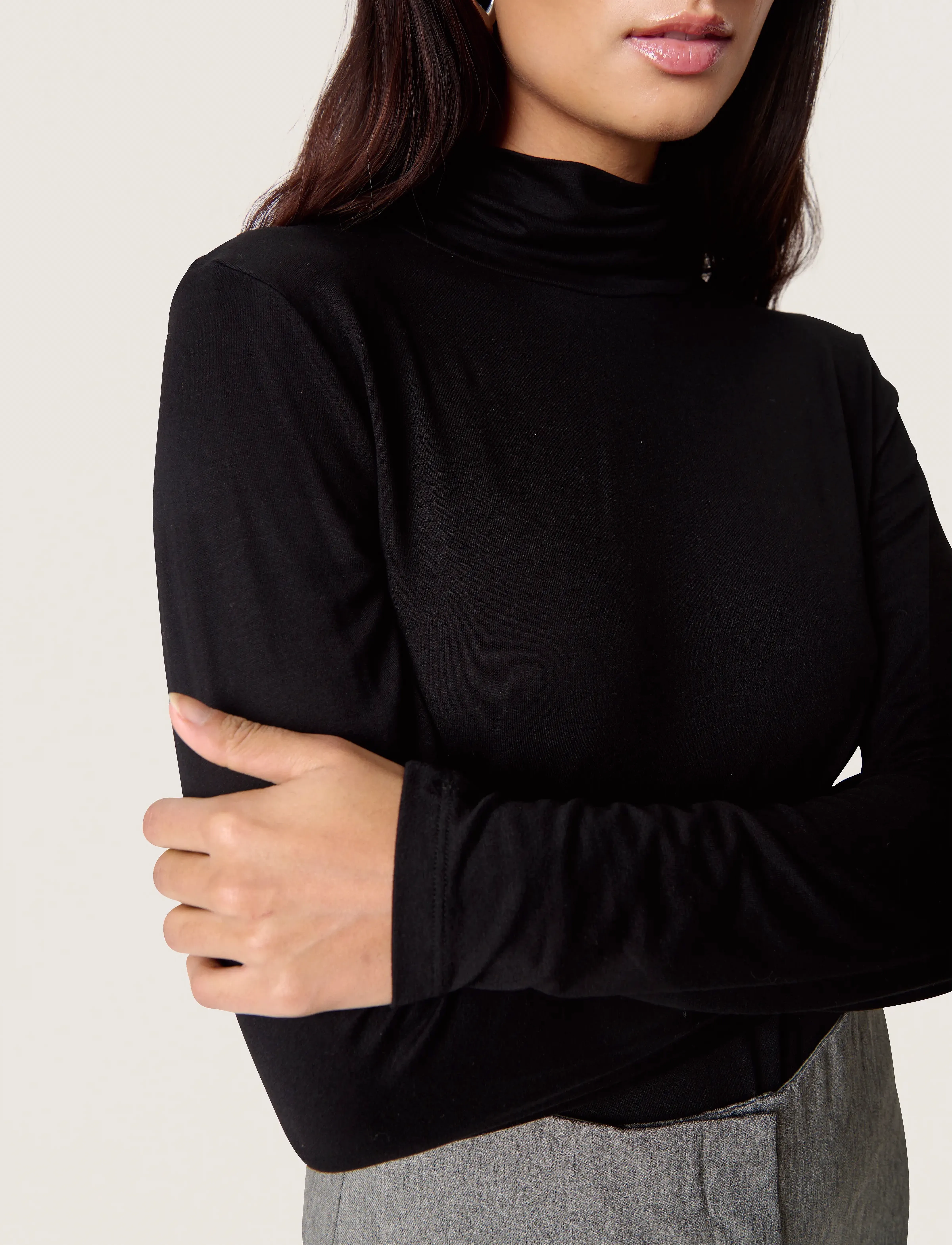 Soaked - SLHanadi Rollneck LS - long-sleeved tops - black - 5