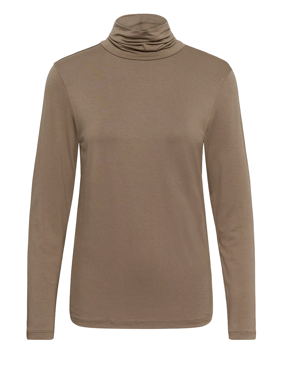 Soaked - SLHanadi Rollneck LS - långärmade toppar - walnut - 1