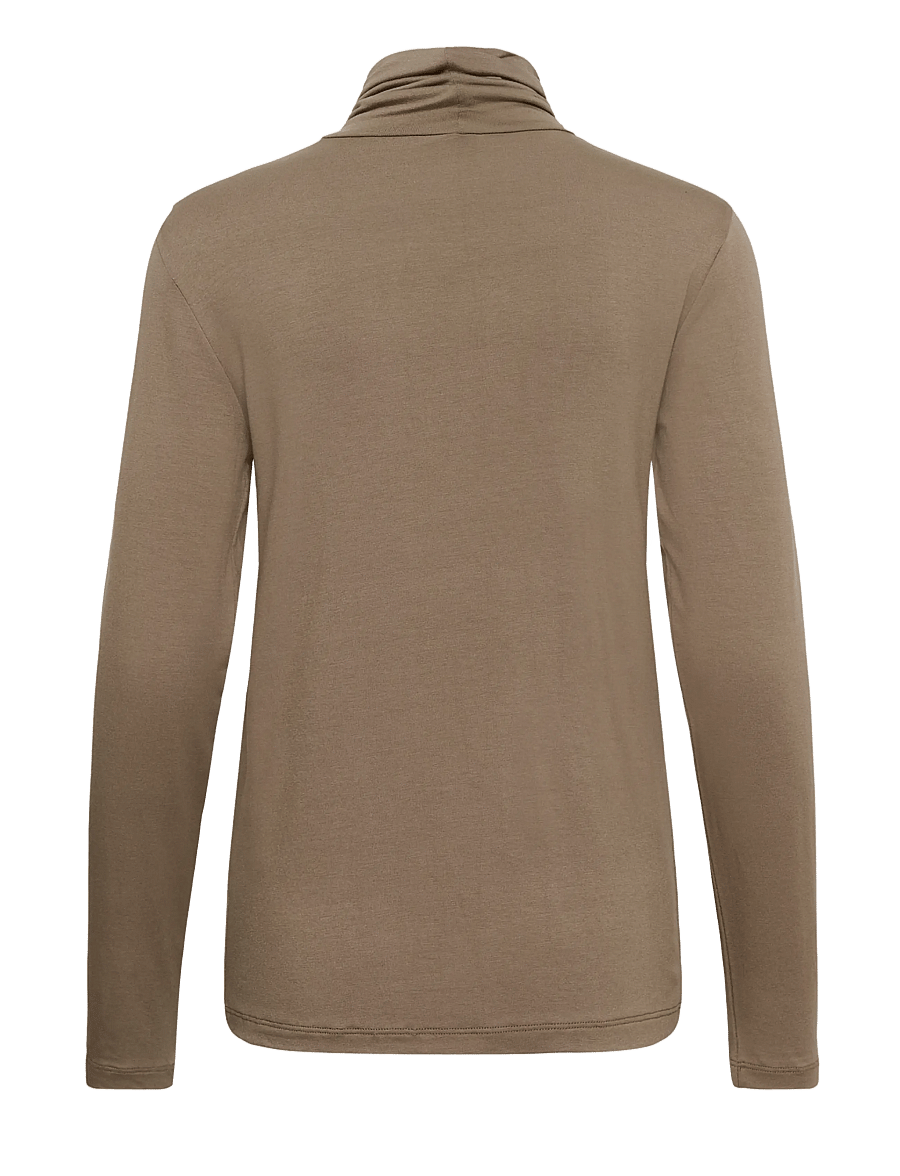 Soaked - SLHanadi Rollneck LS - långärmade toppar - walnut - 2