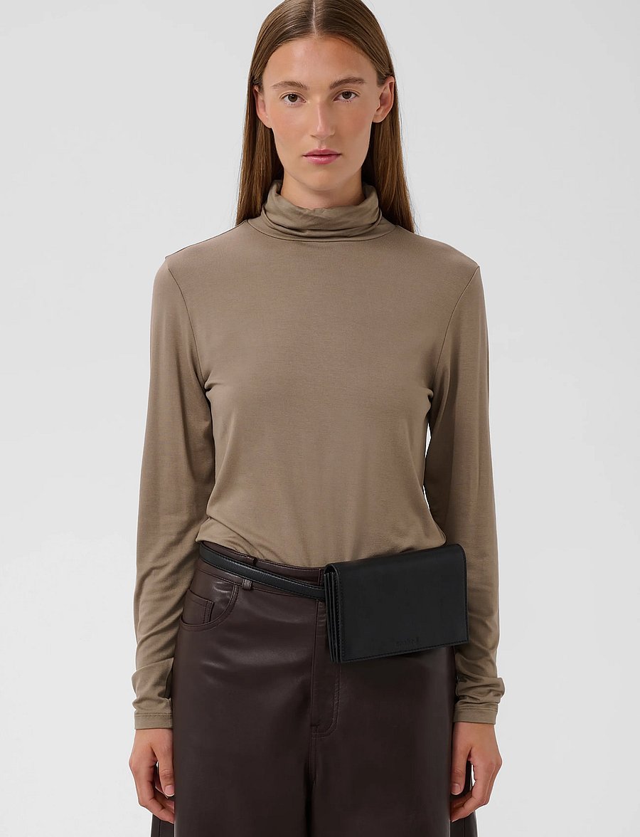 Soaked - SLHanadi Rollneck LS - långärmade toppar - walnut - 0