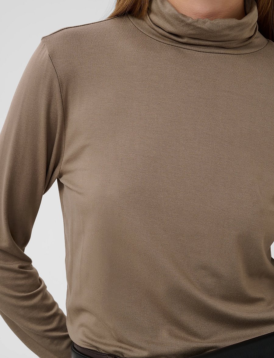 Soaked - SLHanadi Rollneck LS - långärmade toppar - walnut - 5