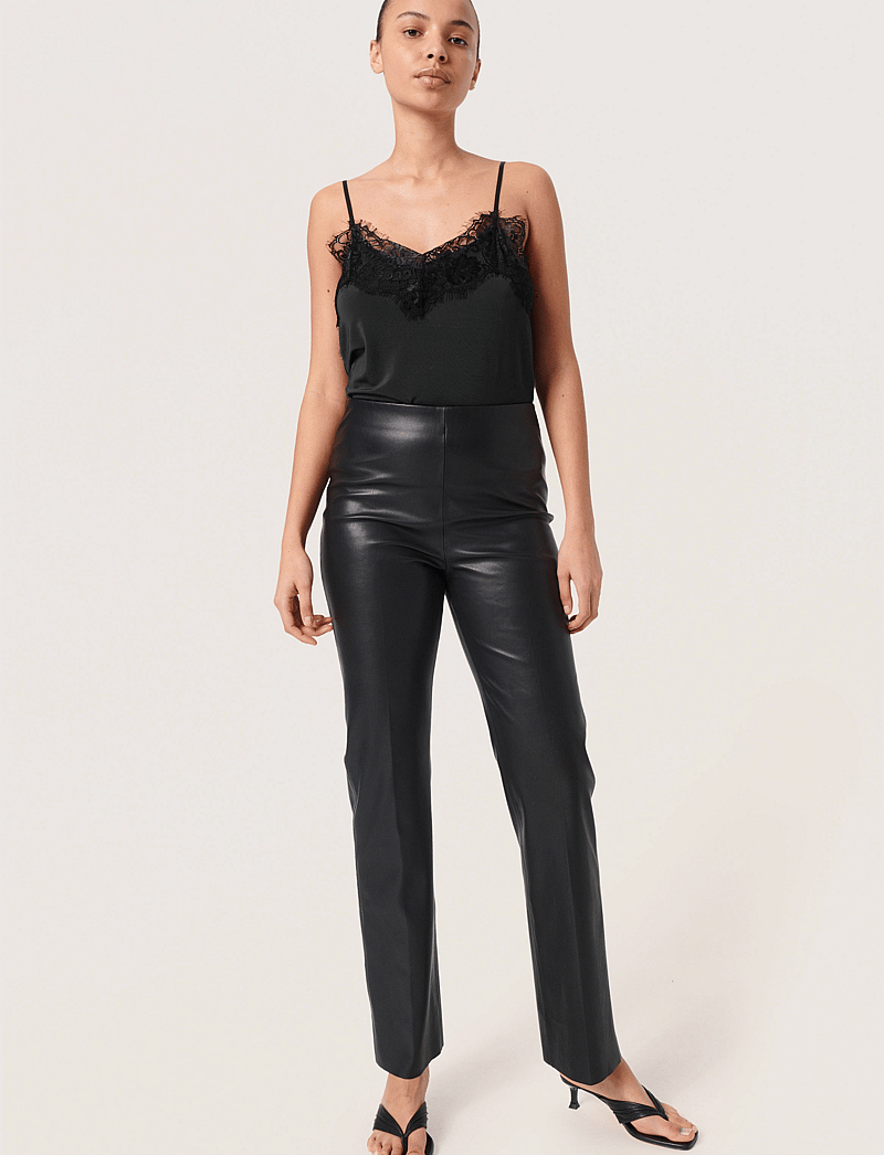 Soaked in Luxury - SLClara Singlet - linnen - black - 3