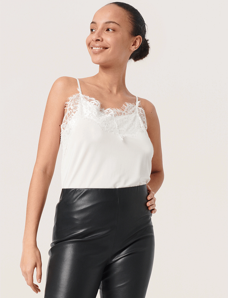 Soaked in Luxury - SLClara Singlet - topid ja varrukateta alussärgid - broken white - 0