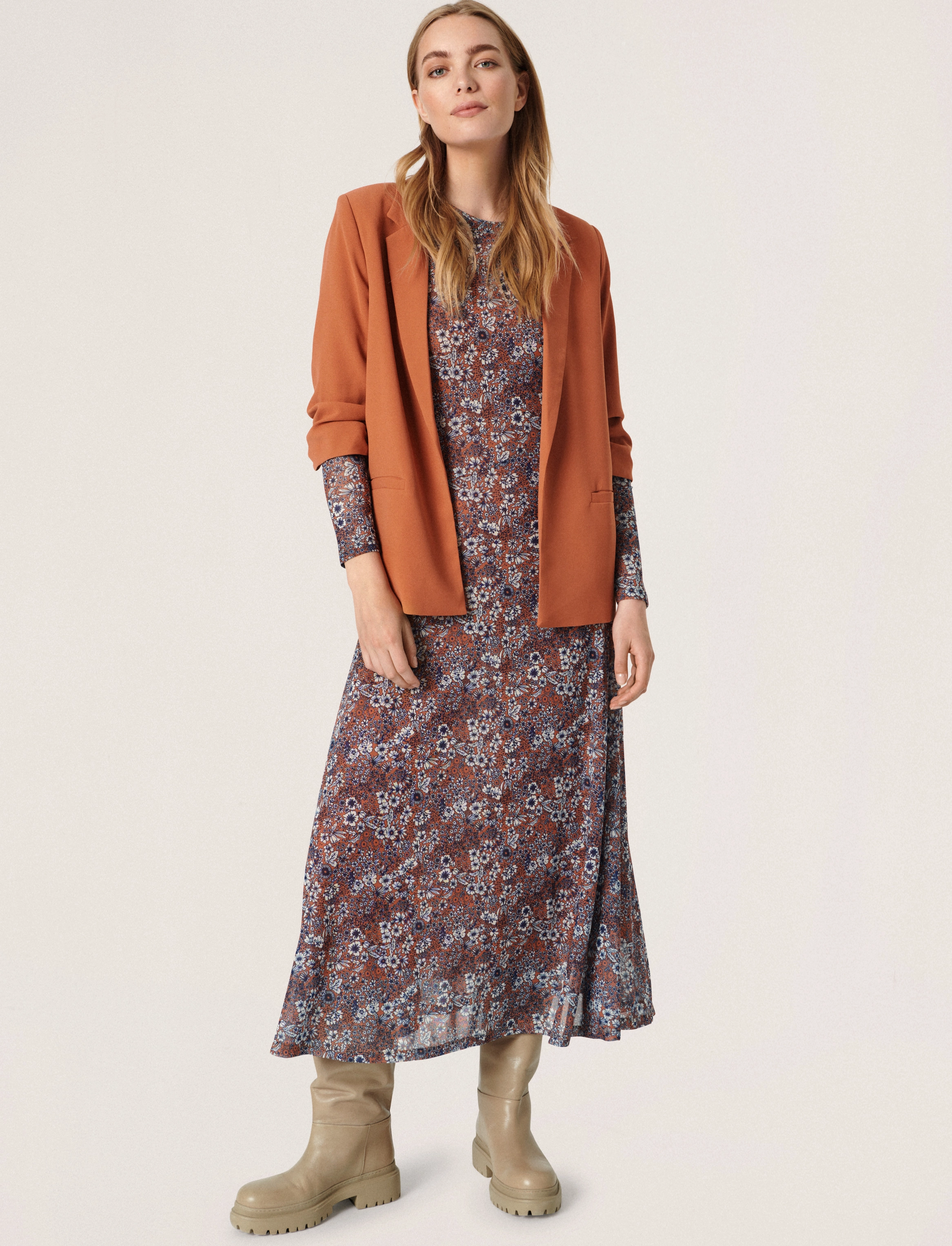 Soaked - SLShirley Blazer - festtøj til outletpriser - amber brown - 3