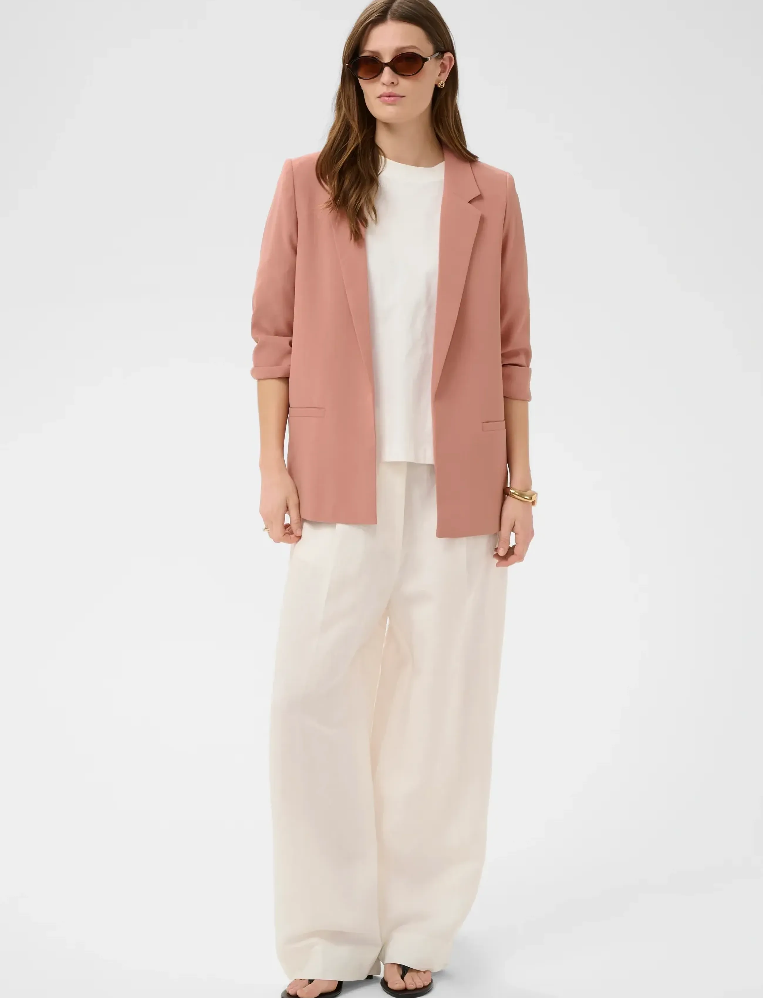 Soaked - SLShirley Blazer - single breasted blazers - ash rose - 3