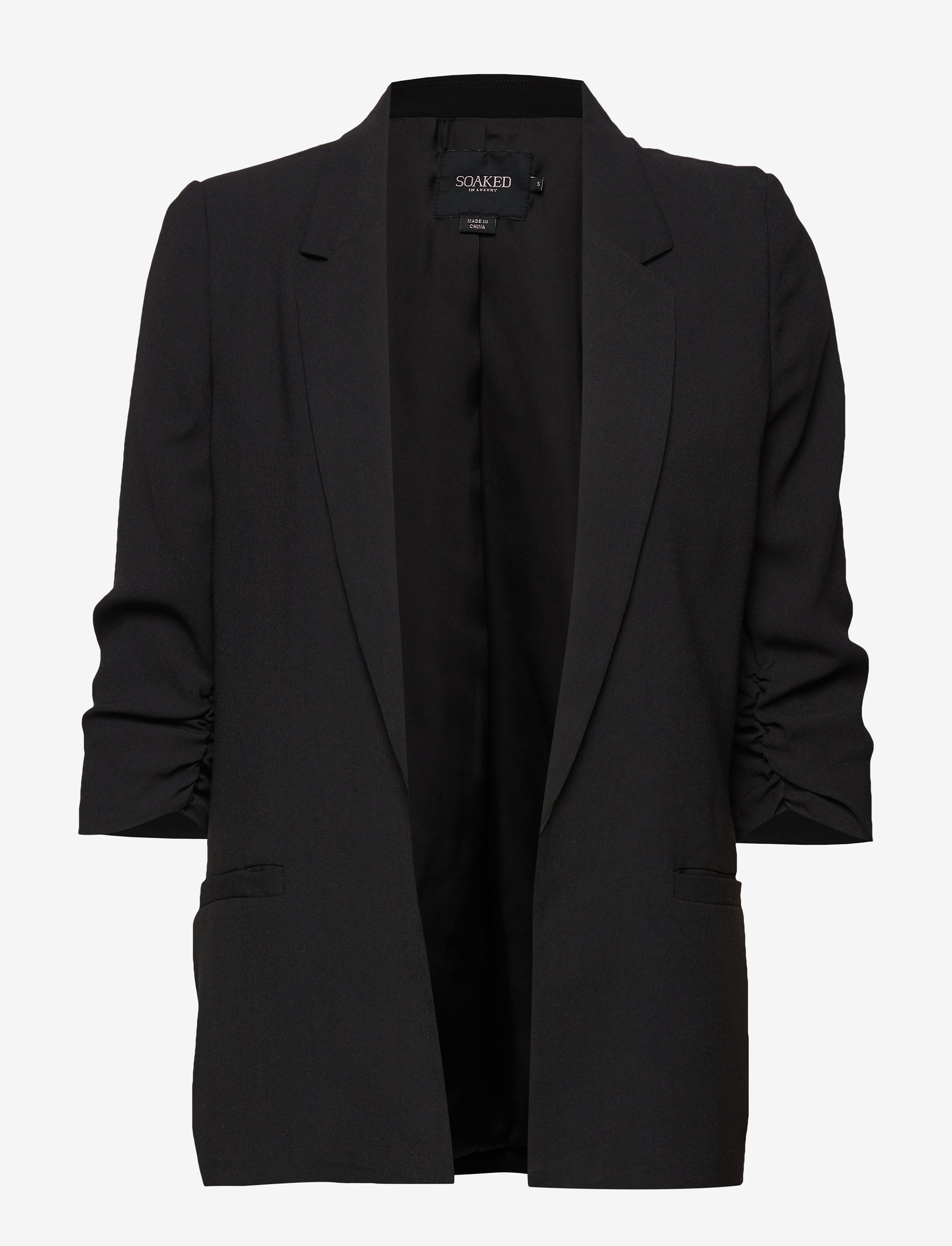 Soaked SLShirley Blazer - Transitional Layering - BLACK / black