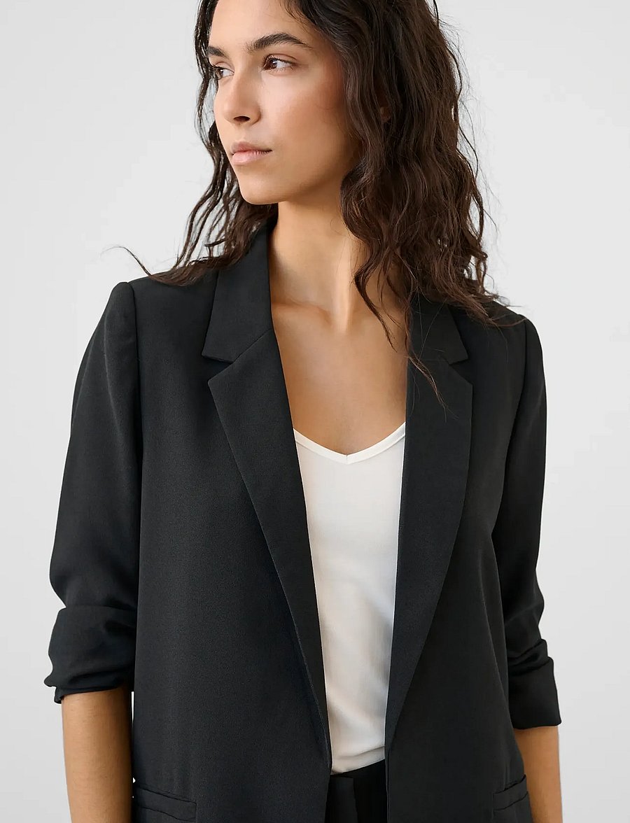 Soaked - SLShirley Blazer - single breasted blazers - black - 5