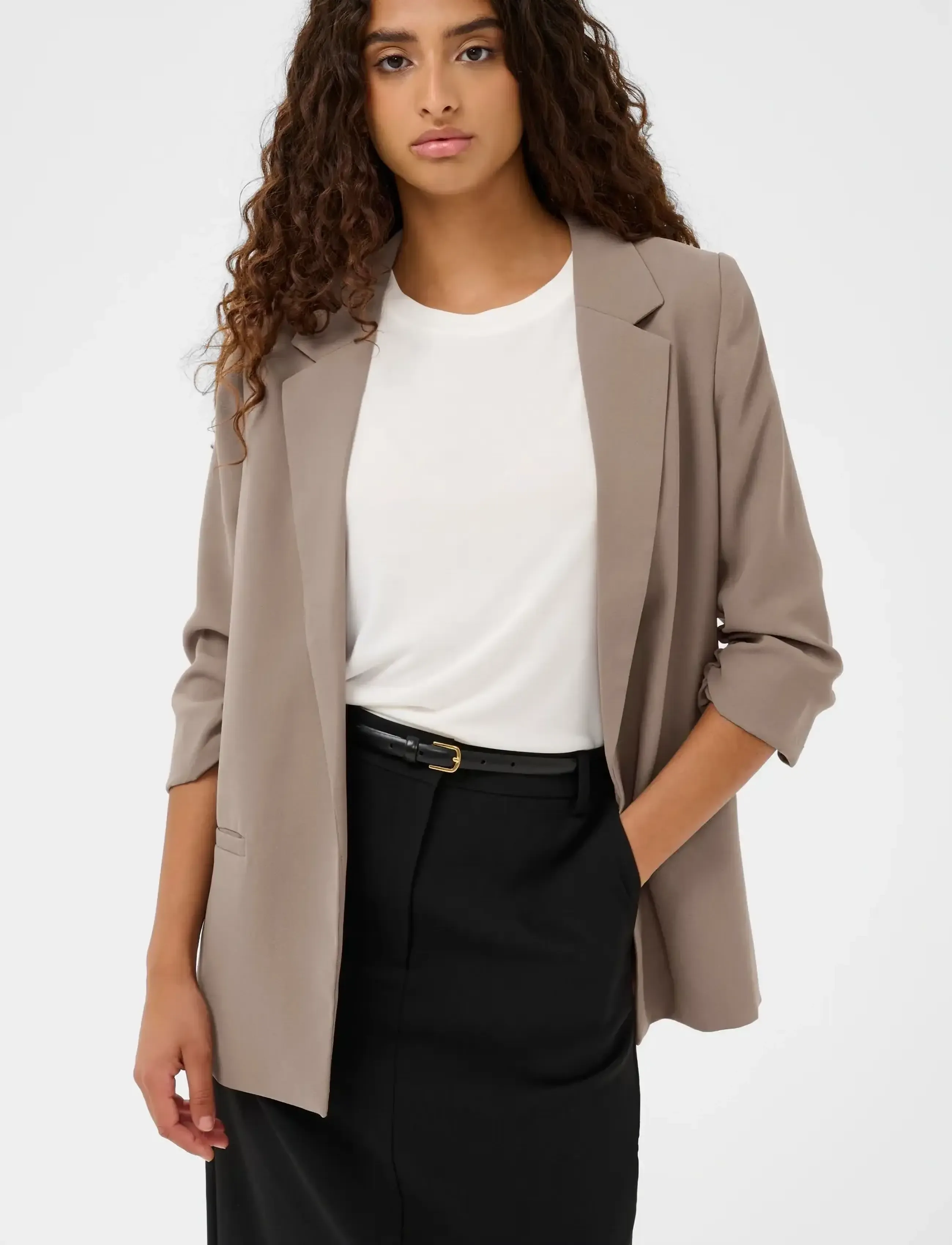 Soaked Slshirley Blazer, XXL, Beige, Blazere > Enkeltradede Blazere, Dame