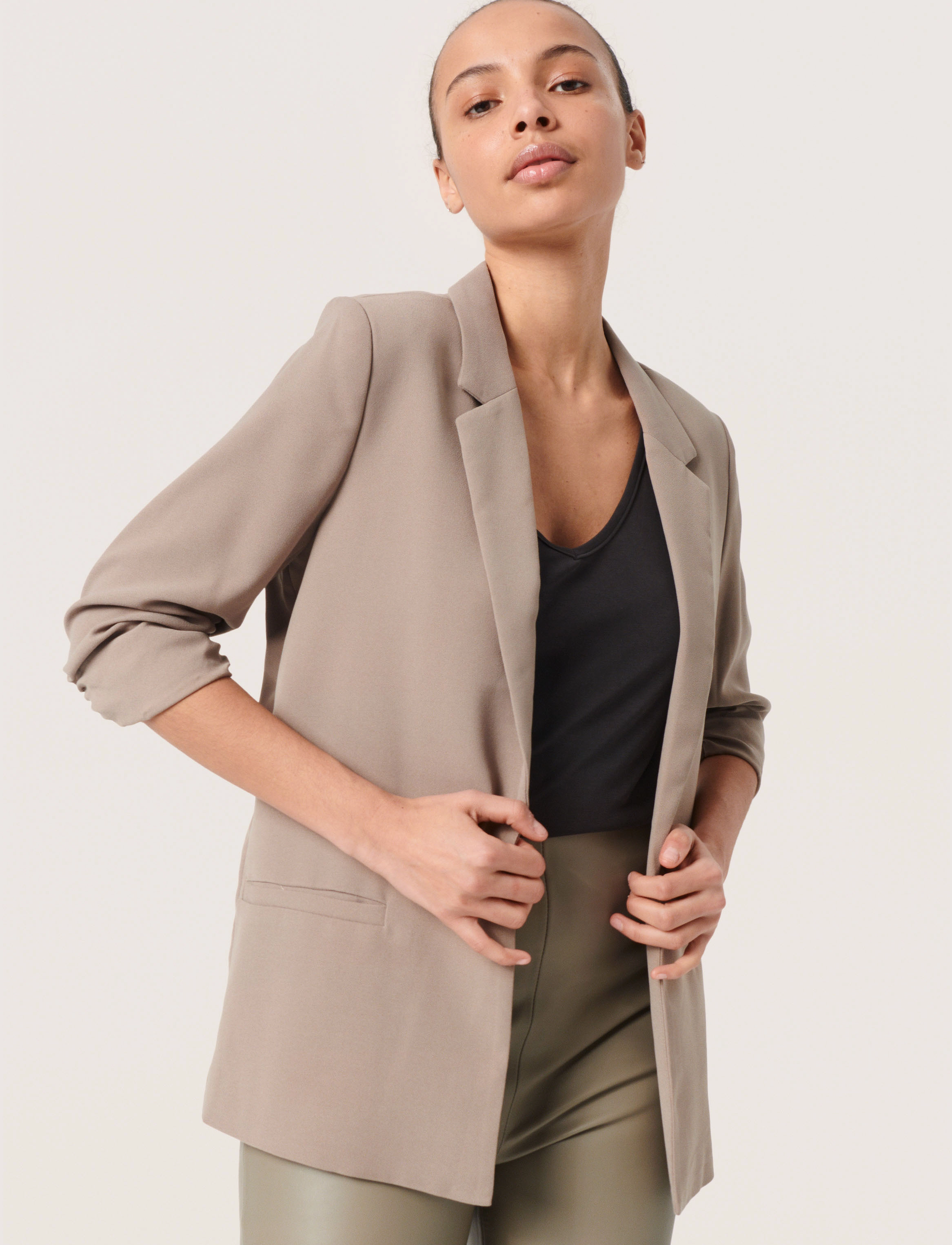 Soaked SLShirley Blazer - Blazere - BRINDLE / beige