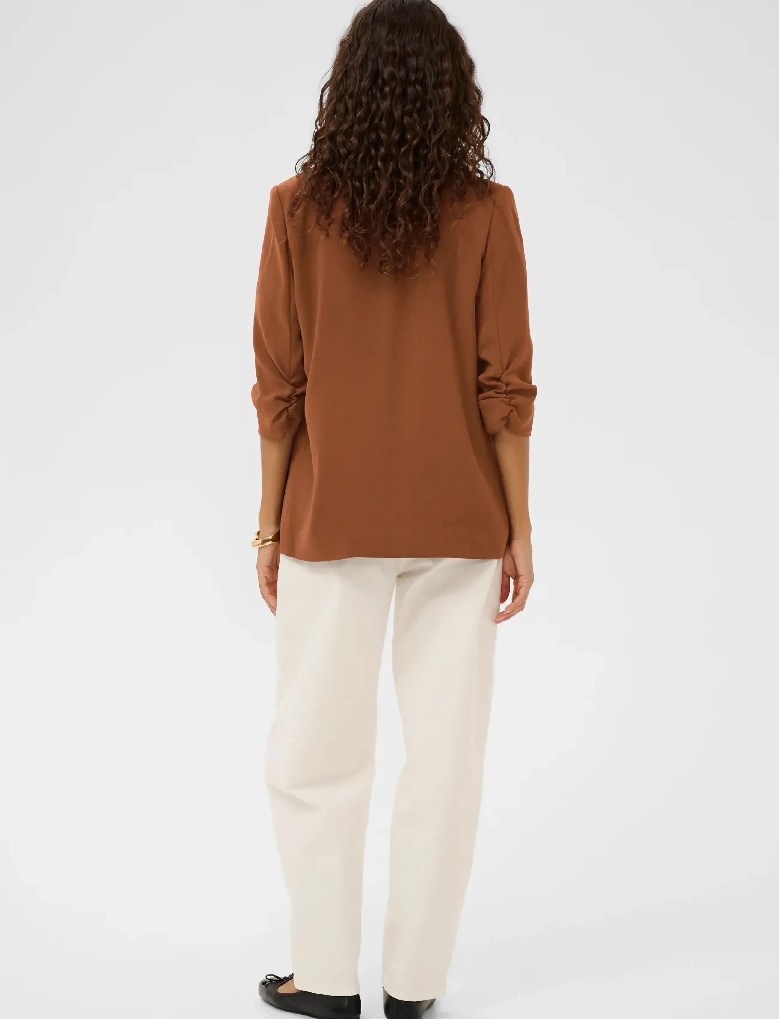Soaked - SLShirley Blazer - single breasted blazers - cappuccino - 3