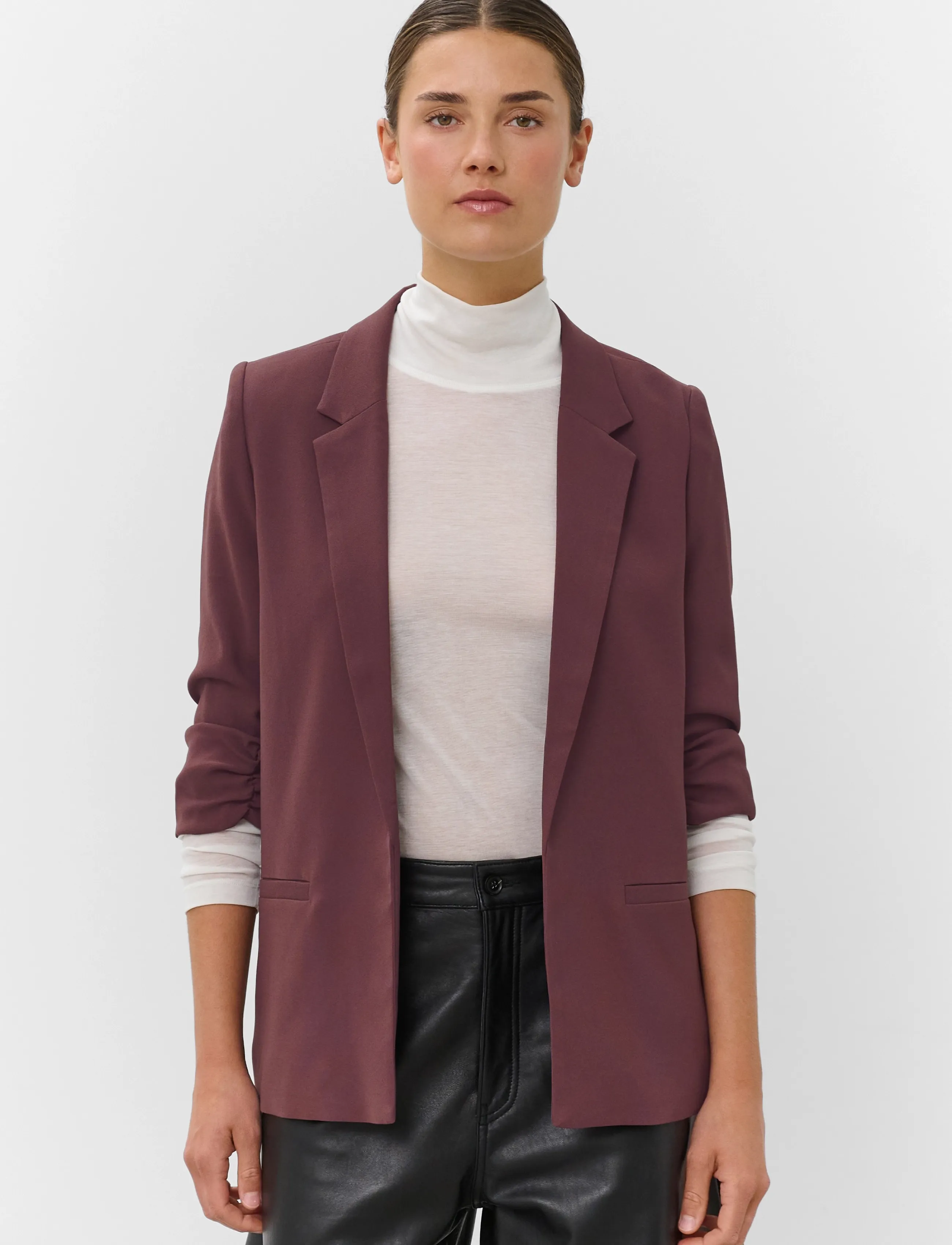 Soaked Slshirley Blazer, S, Burgundy, Blazere > Enkeltradede Blazere, Dame