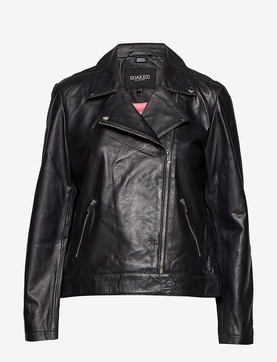 Soaked - SLMaeve Leather Jacket LS - vestes de printemps - black - 1