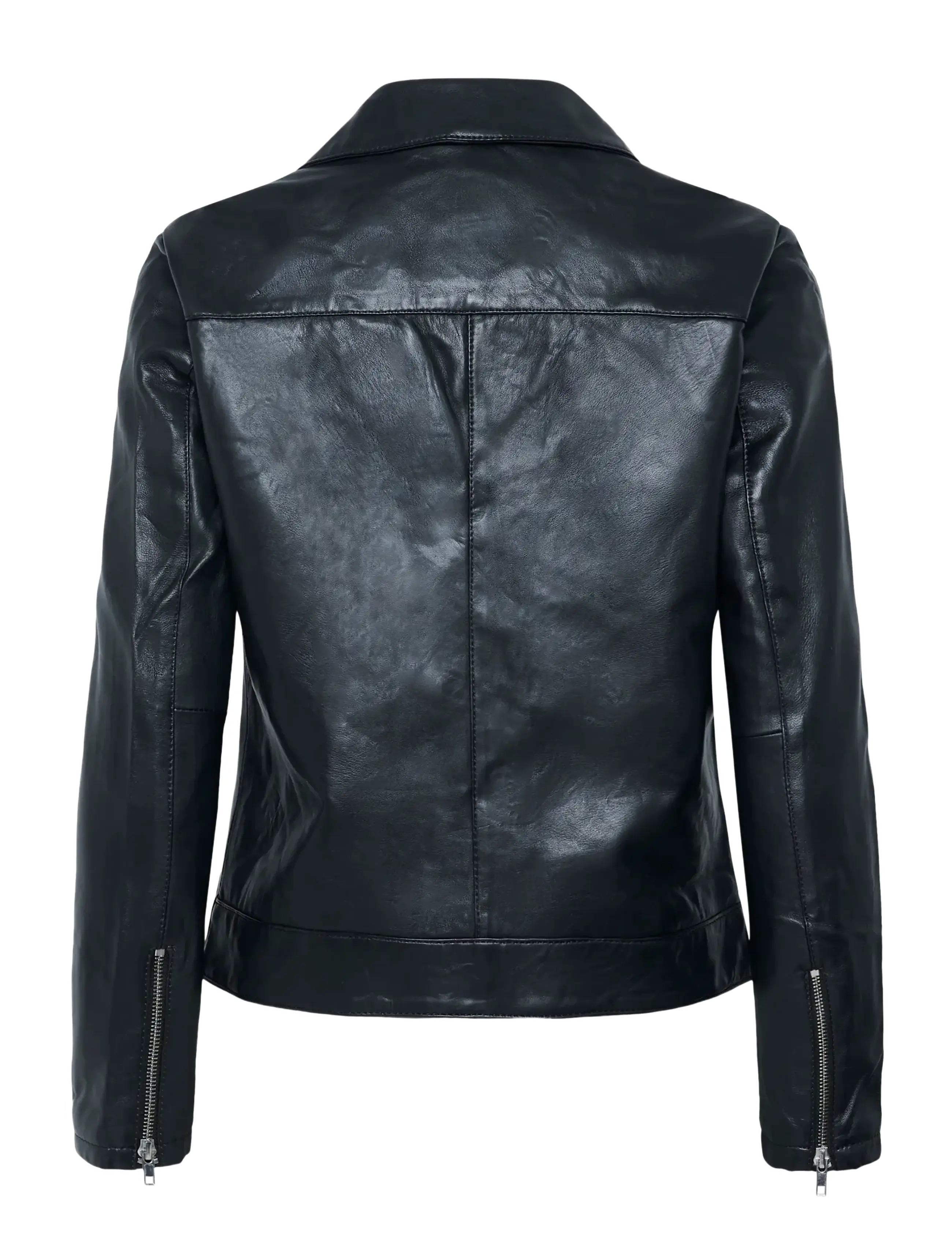 Soaked - SLMaeve Leather Jacket LS - vårjackor - black - 2