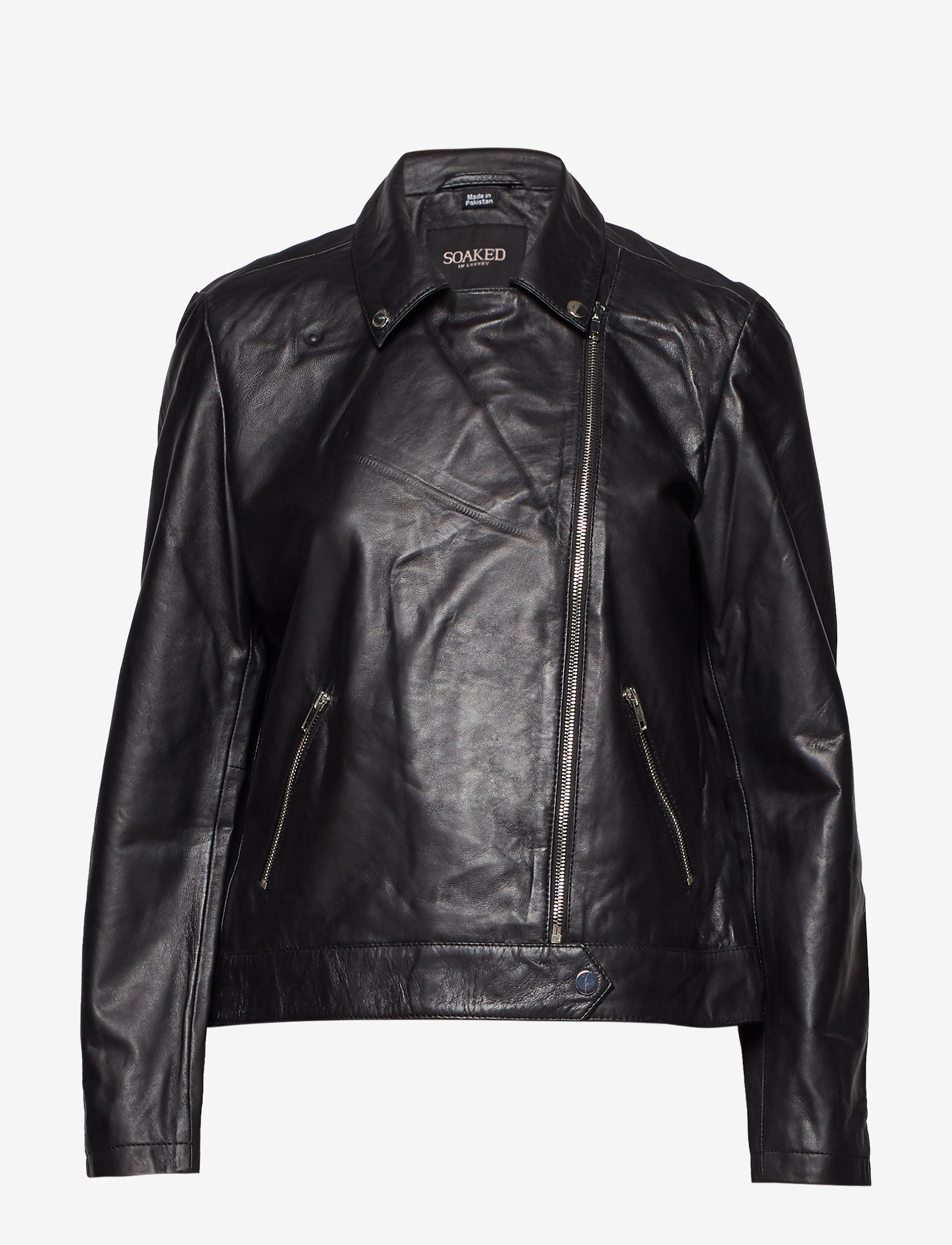 Soaked - SLMaeve Leather Jacket LS - vestes de printemps - black - 2