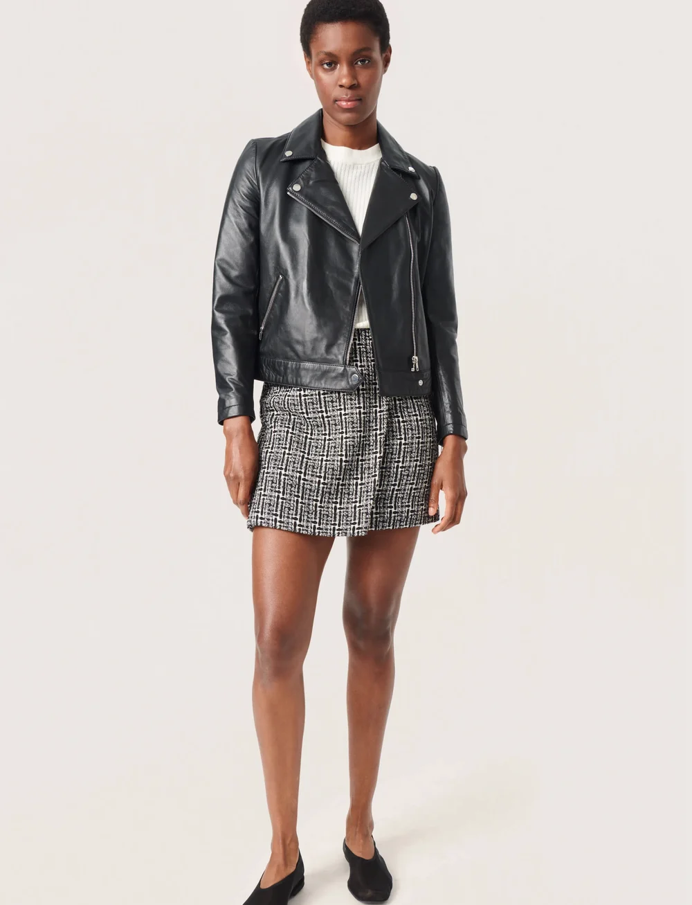 Soaked in Luxury - SLMaeve Leather Jacket LS - læderjakker - black - 4