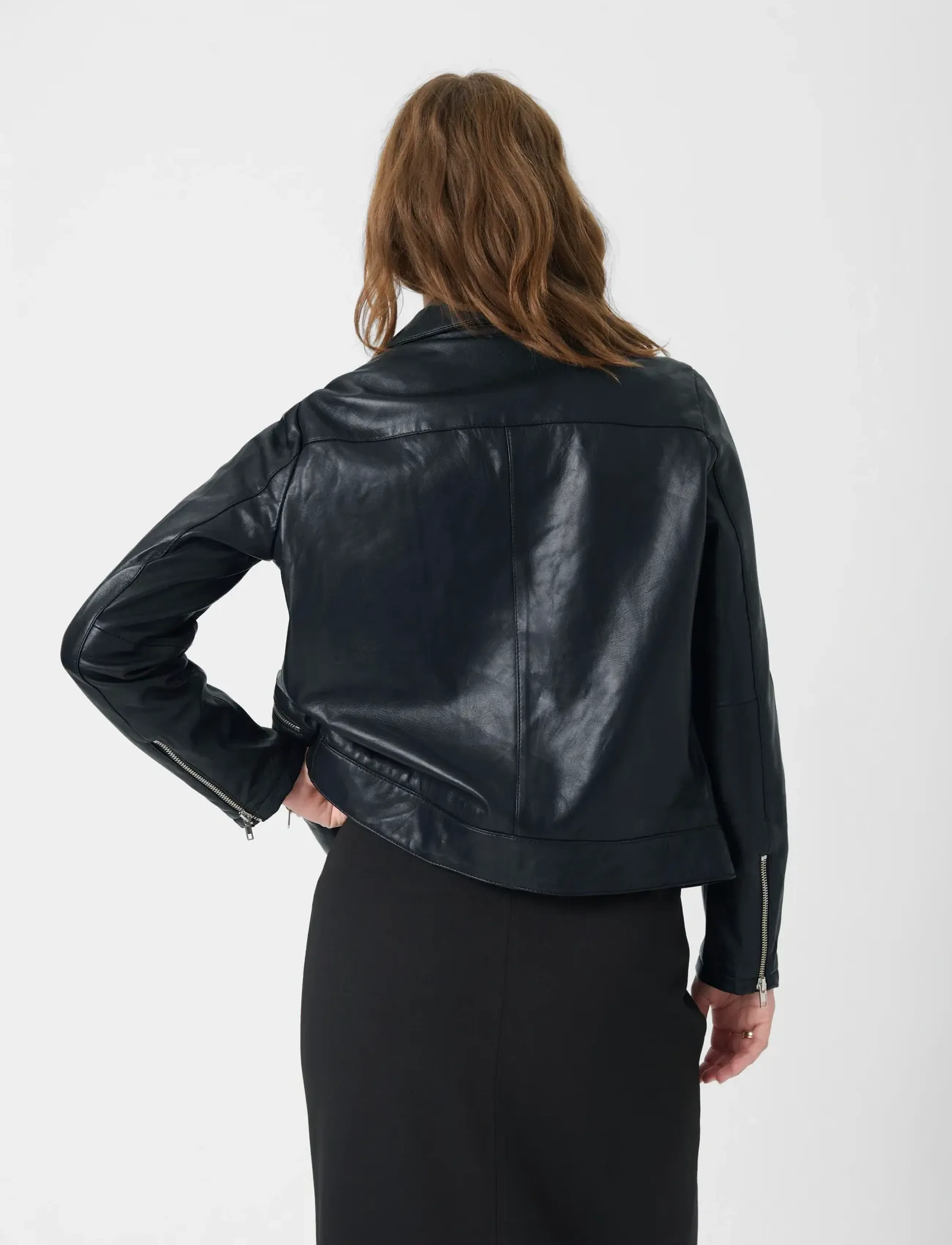 Soaked - SLMaeve Leather Jacket LS - vestes de printemps - black - 4