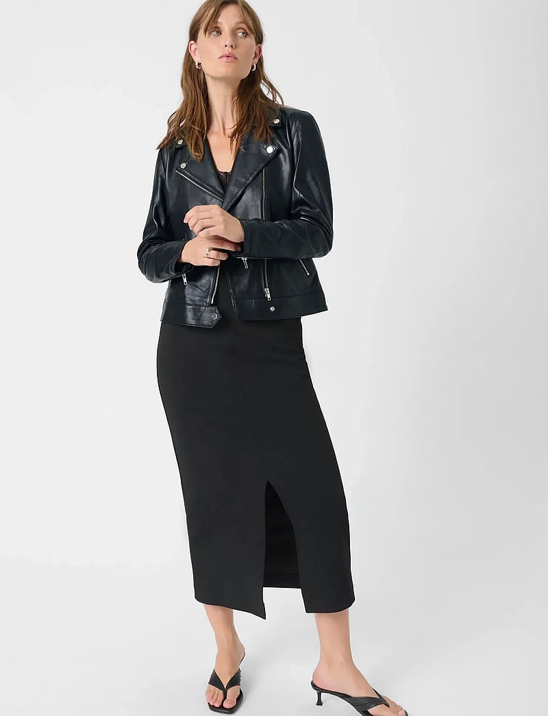 Soaked - SLMaeve Leather Jacket LS - forårsjakker - black - 5
